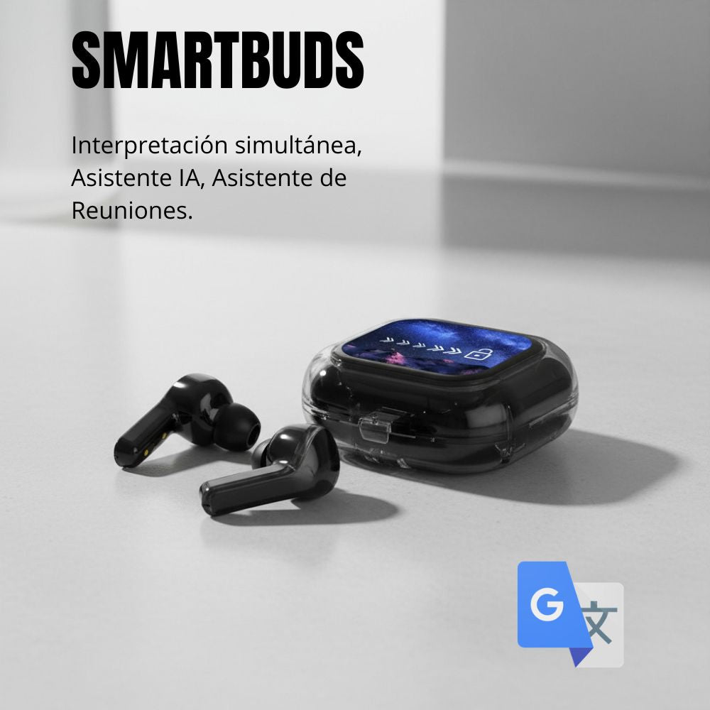 Audífonos Bluetooth Traductor IA Cancelación de Ruido ENC IPX5 SmartBuds - Imagen 2