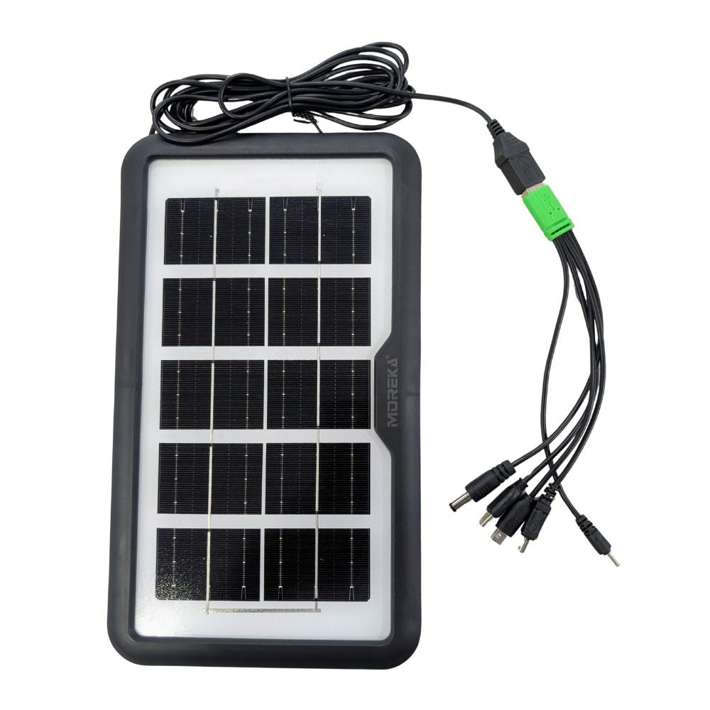 Panel Solar Portátil 3.8W 6V 5 conectores Moreka MOR-10T - Imagen 2