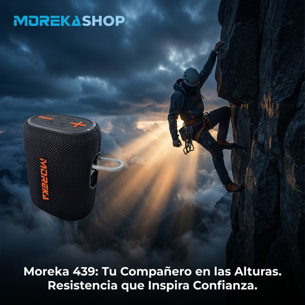 Bocina Power Bank Moreka 439 10W 5000mAh cables tipo IP y C hasta 25 Horas - Imagen 2