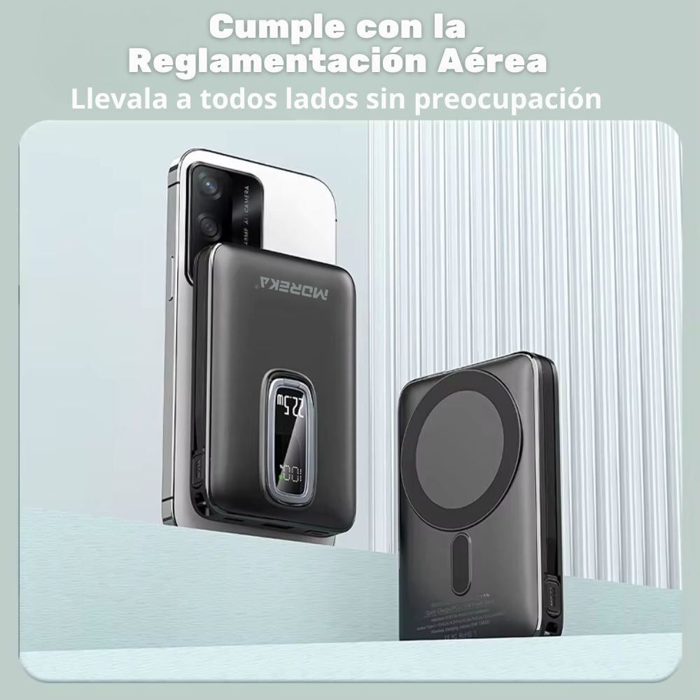 Power Bank MagSafe Moreka K096 12000mAh 22.5W Cable C incluido - Imagen 8