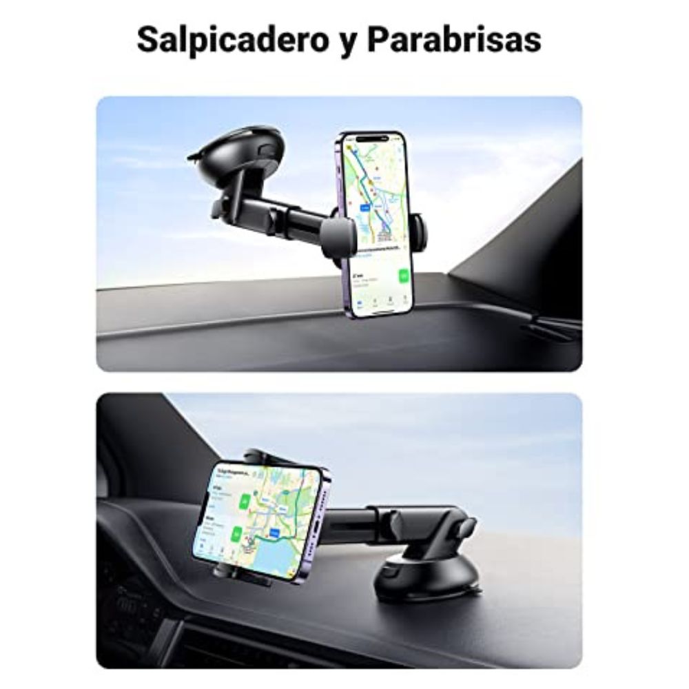 Soporte Automóvil Giratorio con ventosa para tablero y parabrisas Rotación 360° Moreka Modelo ZJ-014 - Imagen 3