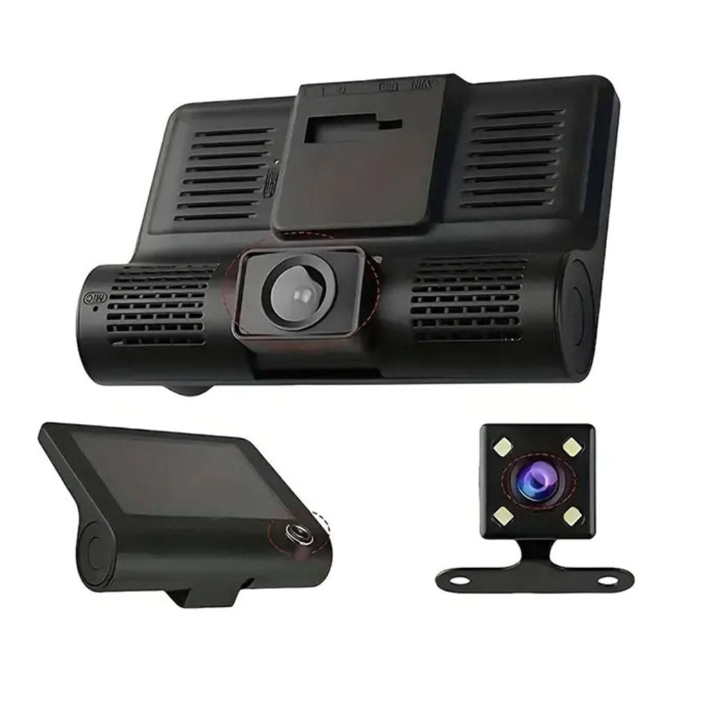 Cámara Para Auto Carro DVR 3 en 1 Frontal Interior Trasera HDR Visión nocturna 24/7 JLY-504 - Imagen 2