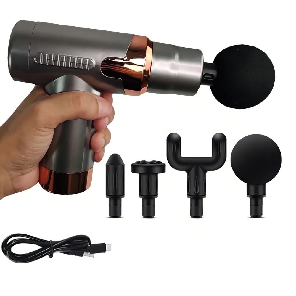 Pistola Muscular Masajeadora portátil Recargable Usb 6 Velocidades JY-760 - Imagen 4