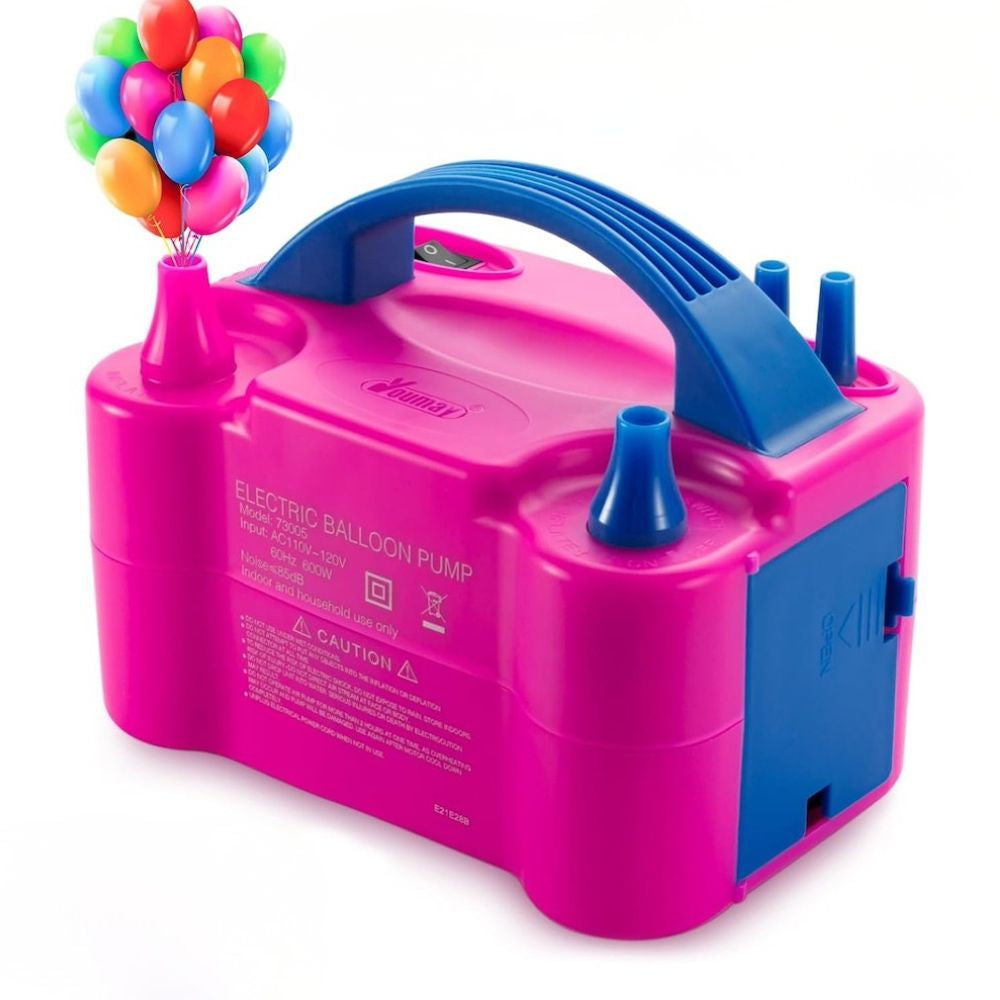 Bomba de Globos Eléctrica Portátil Inflador de Globos de Doble Boquilla 73005