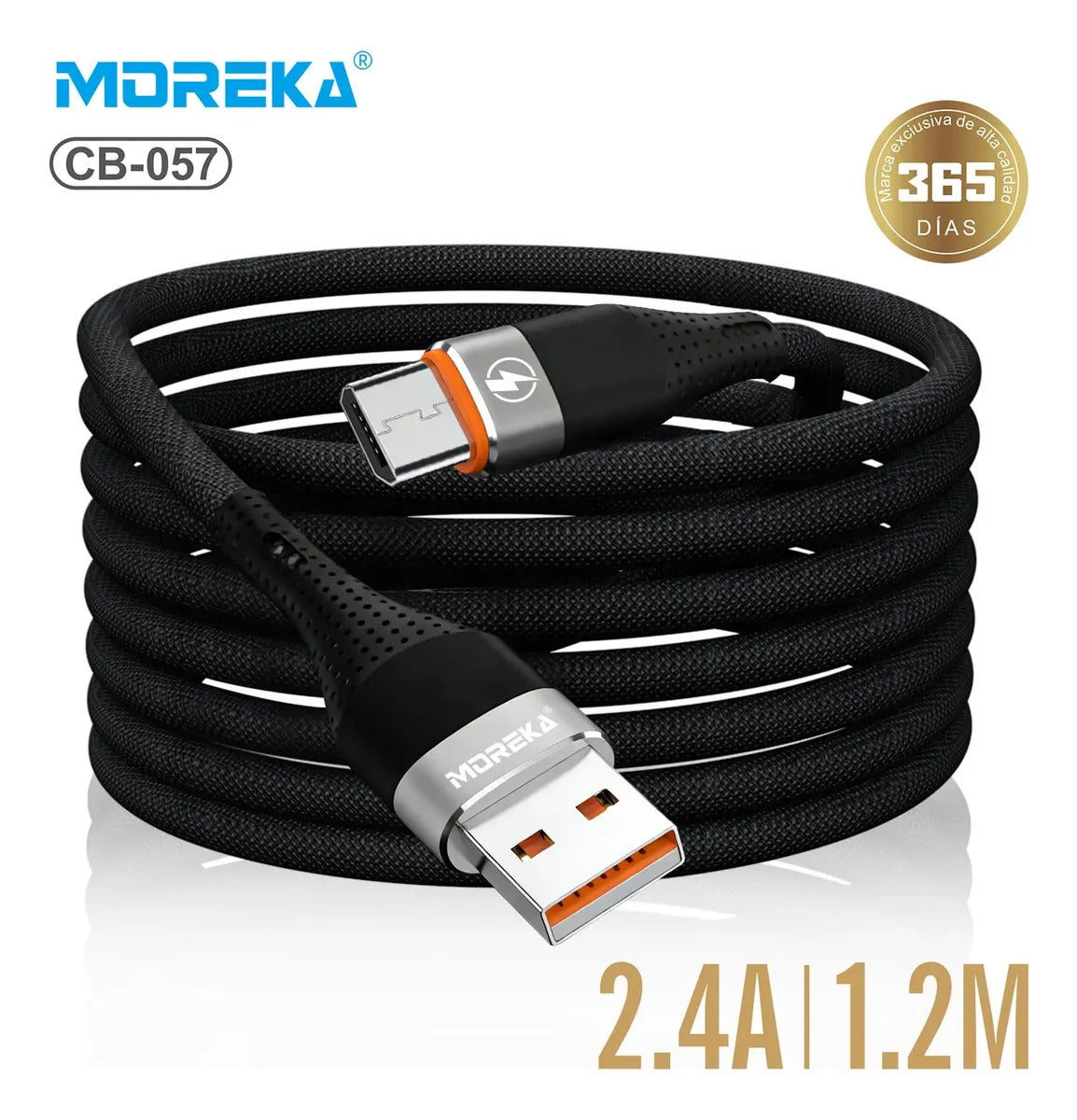 Cable Moreka V8 USB 3A carga rápida 1.2M CB-057 - Imagen 10