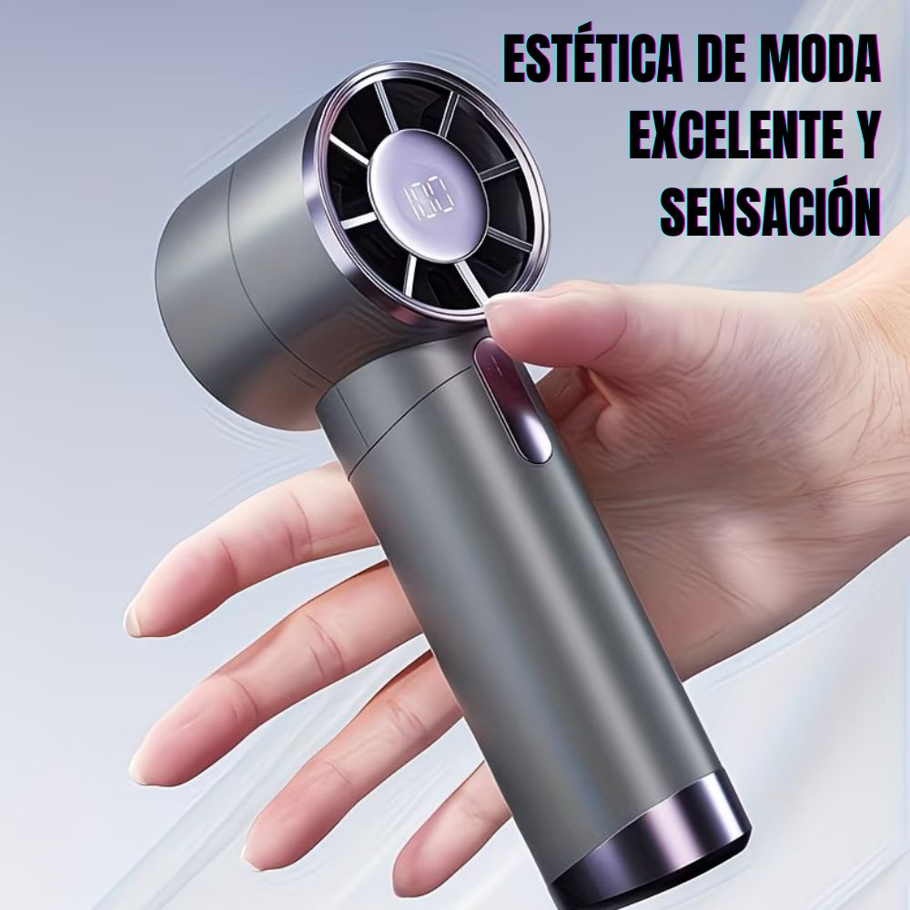 Ventilador Portátil de mano Frescura 100 velocidades 3000mAh Pantalla LED XFS-202 - Imagen 11