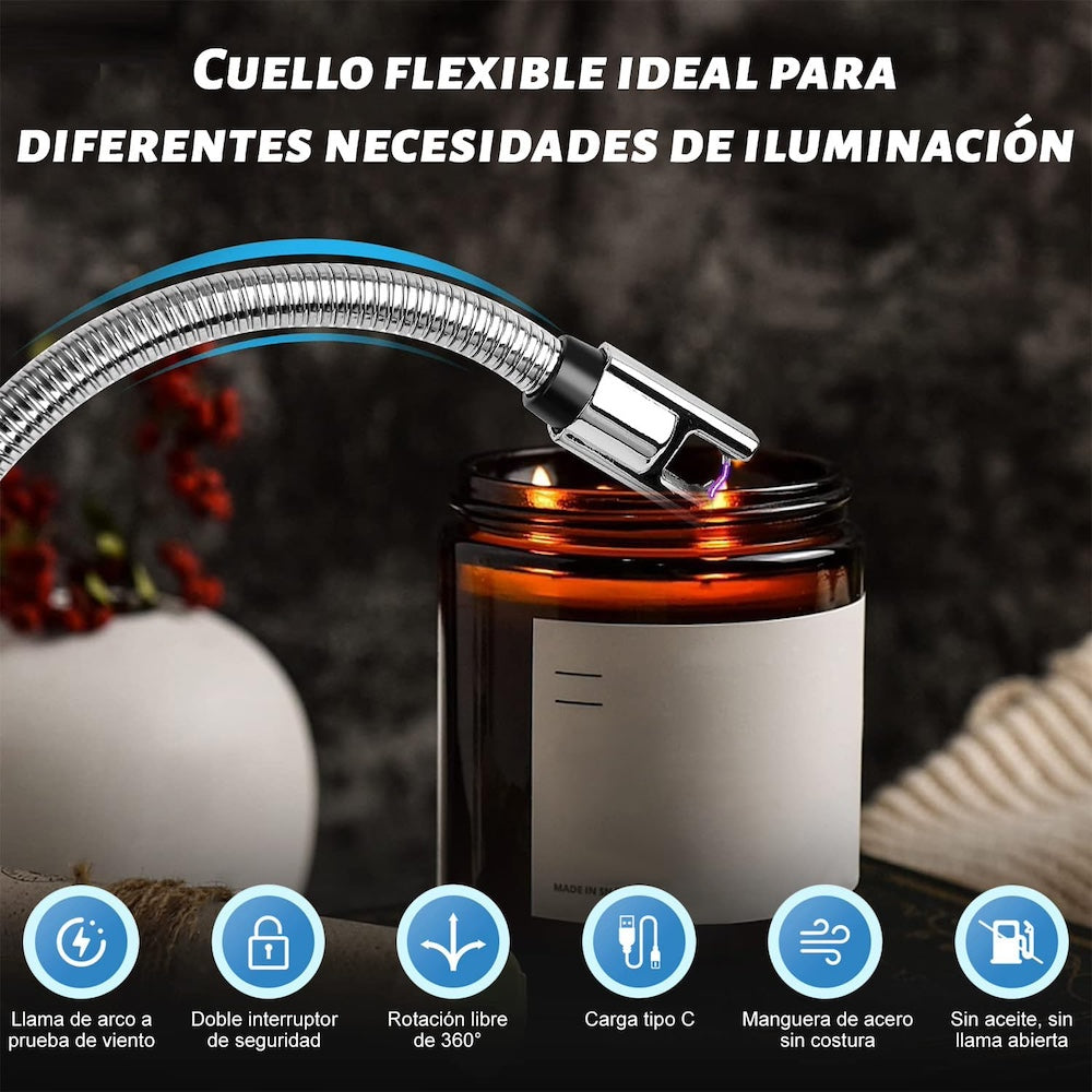 2pcs Usb Encendedor Eléctrico Portátil Recargable De Cocina JL817-2 - Imagen 4