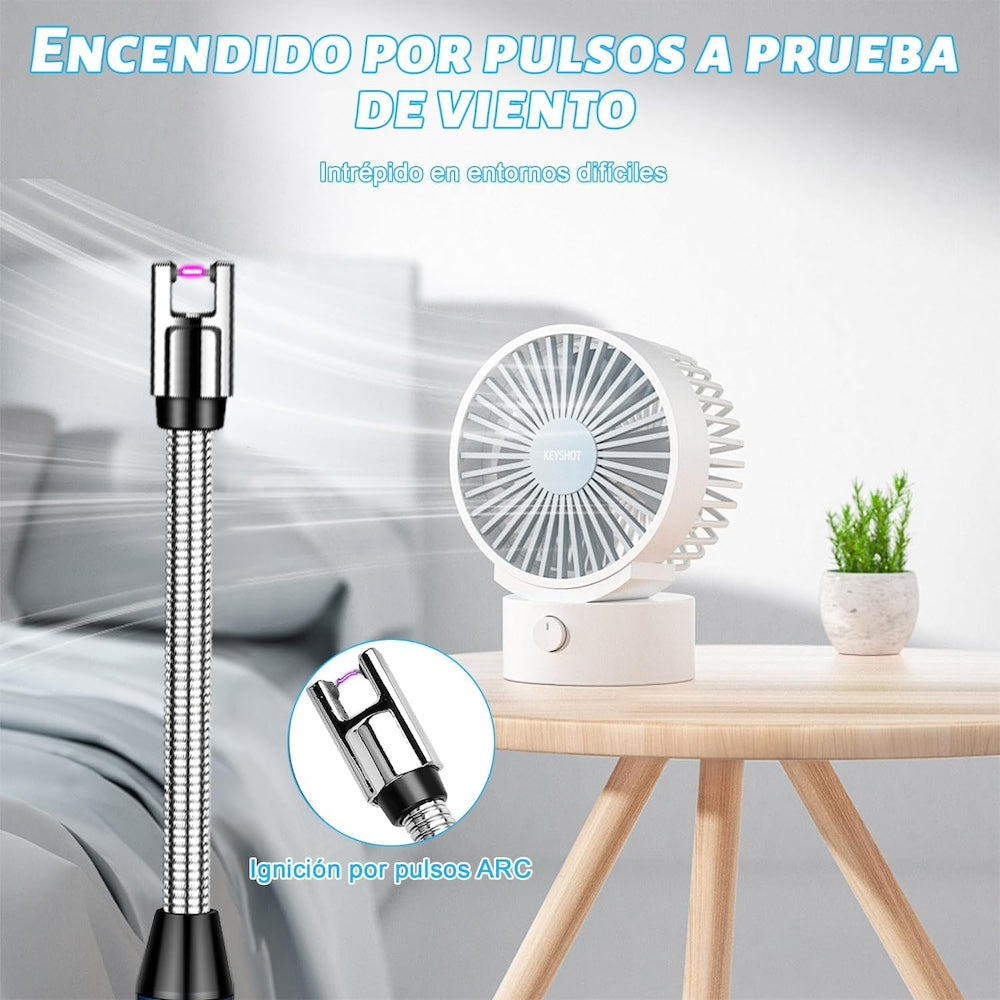 2pcs Usb Encendedor Eléctrico Portátil Recargable De Cocina JL817-2 - Imagen 6