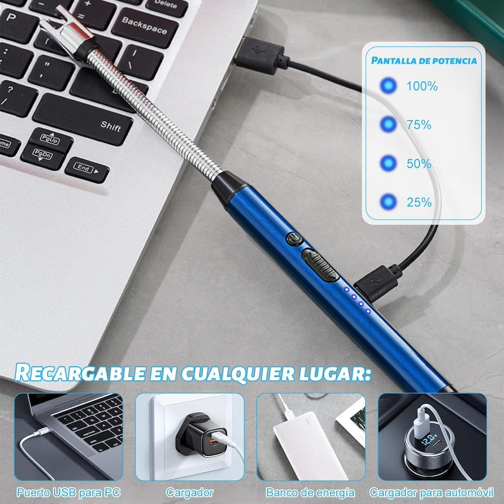 2pcs Usb Encendedor Eléctrico Portátil Recargable De Cocina JL817-2 - Imagen 7
