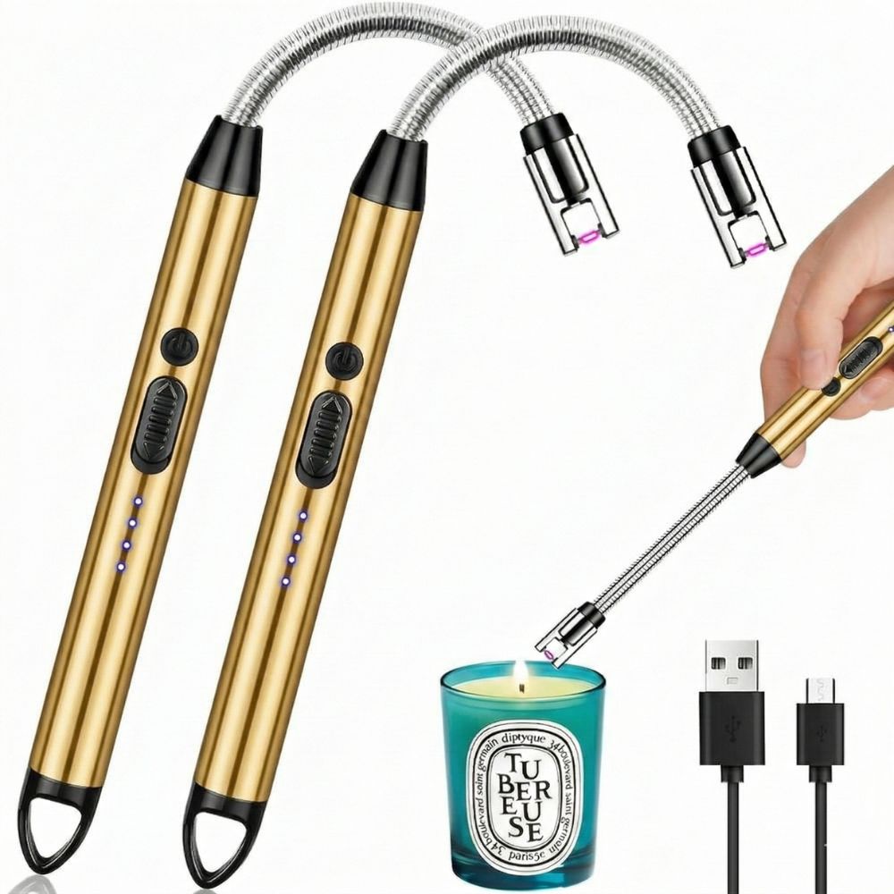 2pcs Usb Encendedor Eléctrico Portátil Recargable De Cocina JL817-2 - Imagen 10