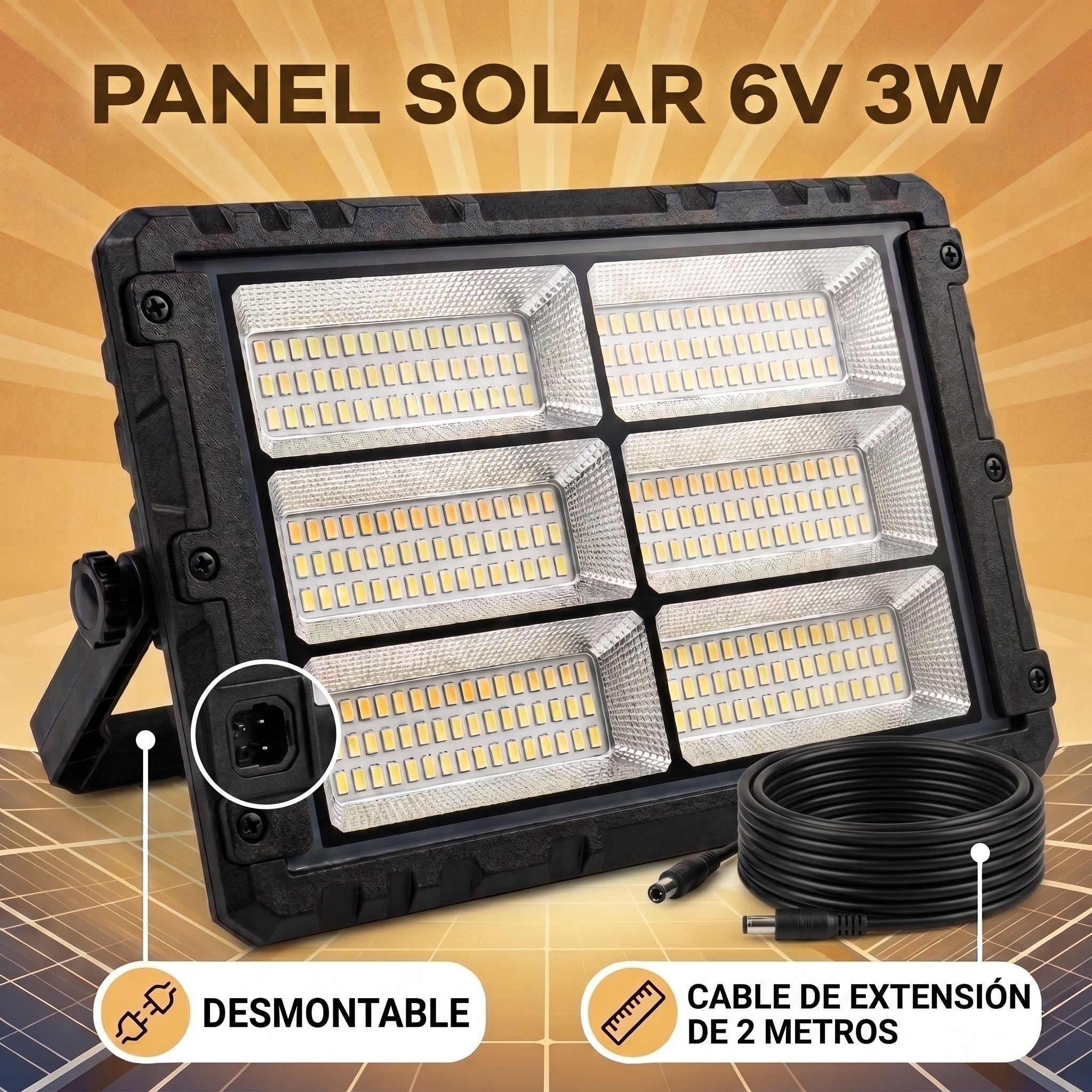 Foco Proyector Solar Portátil Moreka MOR-2302B 400W 8000mAh - Imagen 4