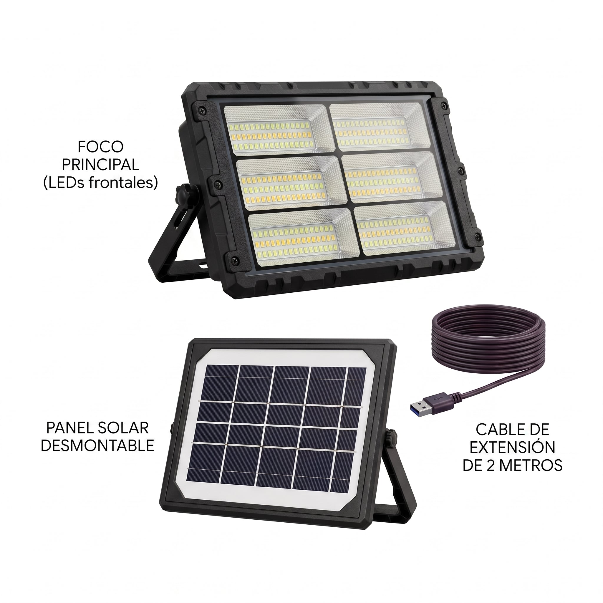Foco Proyector Solar Portátil Moreka MOR-2302B 400W 8000mAh - Imagen 9