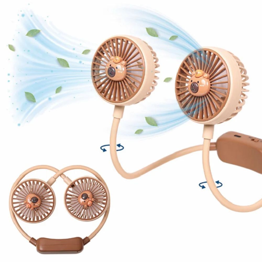 Ventilador Portátil de Cuello Frescura 360° 2 velocidades 500mAh SMA5A - Imagen 1