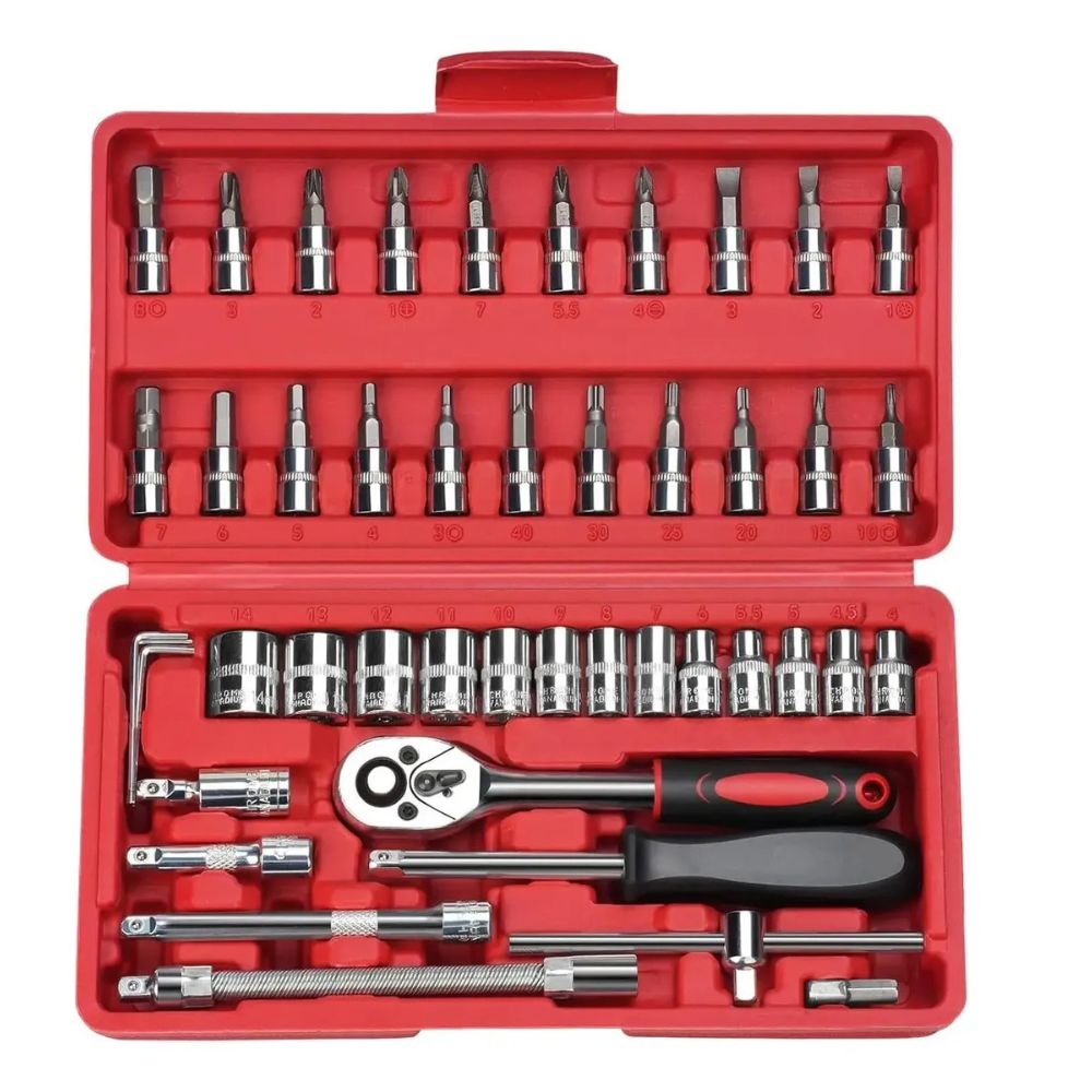 Juego Herramientas 46 Piezas GJX2347 con Estuche