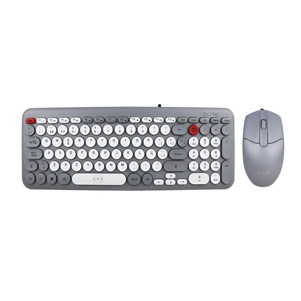 Combo Teclado Y Mouse Alámbrico Usb Español Windows Laptop CE-WD680 - Imagen 2
