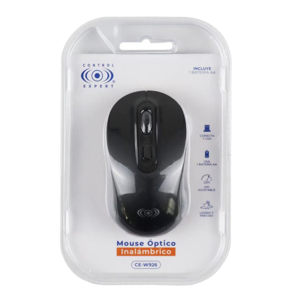 Mouse Bluetoth CONTROL EXPERT CE-W926BK Óptico Incluye batería AA - Imagen 2