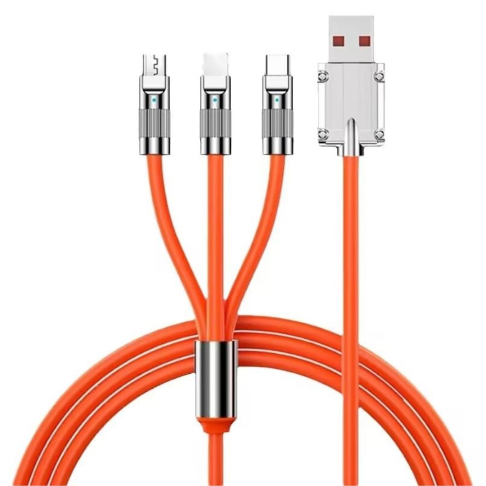 Cable 3 en 1 Moreka CB-042 3.1 A y Datos 1.2 M, Lightning, Tipo C, V8 - Imagen 5