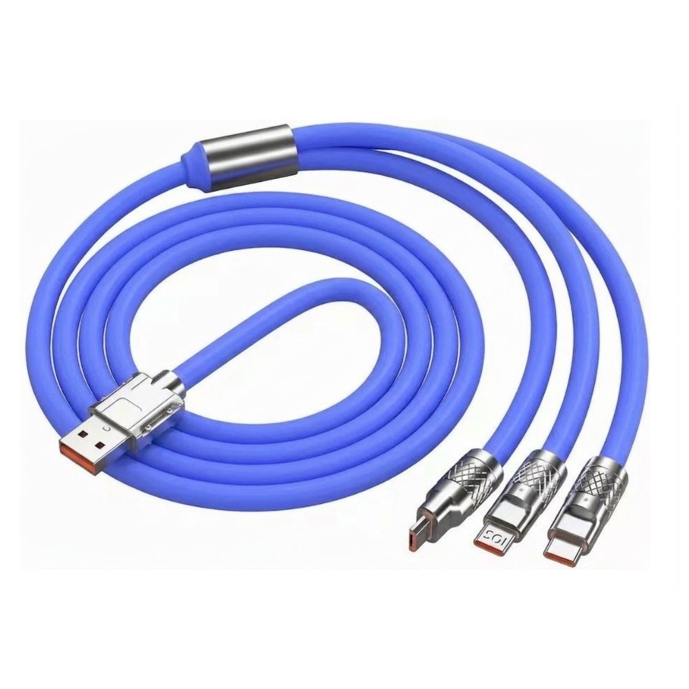 Cable 3 en 1 Moreka CB-042 3.1 A y Datos 1.2 M, Lightning, Tipo C, V8 - Imagen 8