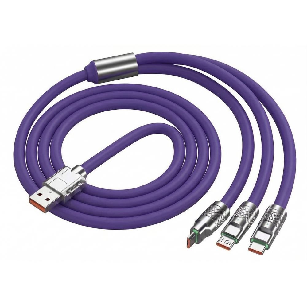 Cable 3 en 1 Moreka CB-042 3.1 A y Datos 1.2 M, Lightning, Tipo C, V8 - Imagen 10