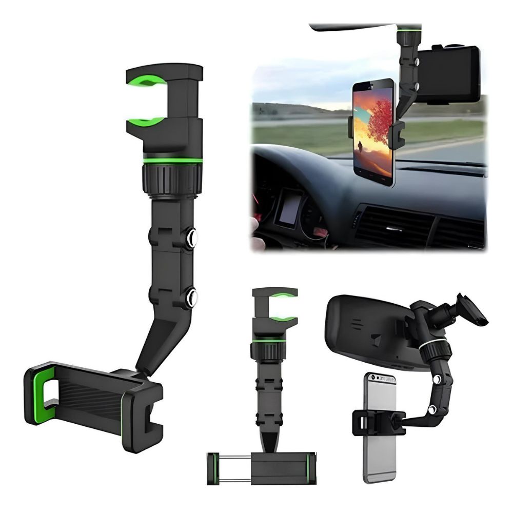 Soporte Porta Celular 360 Carro Auto Espejo Retrovisor y respaldo asiento y803 - Imagen 1