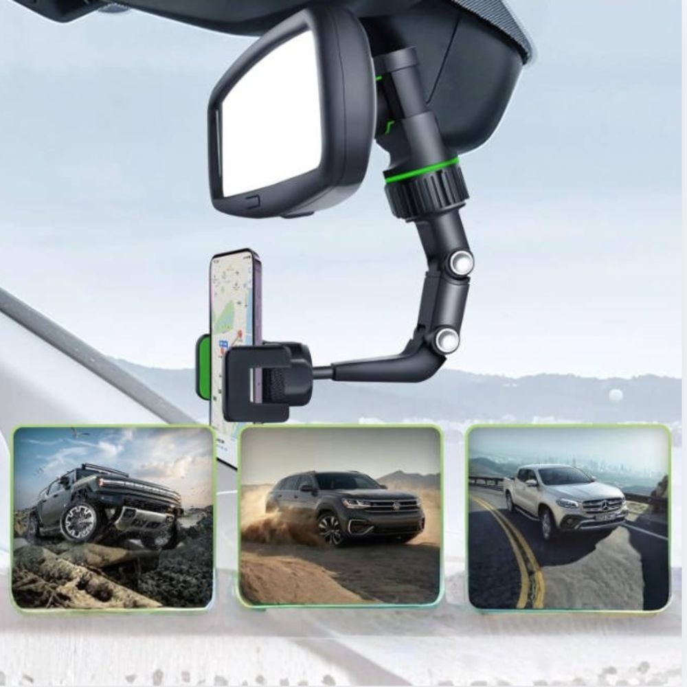 Soporte Porta Celular 360 Carro Auto Espejo Retrovisor y respaldo asiento y803 - Imagen 2