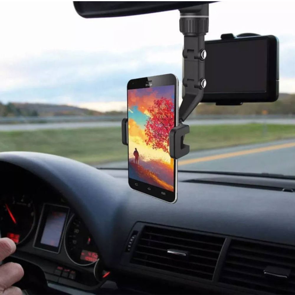 Soporte Porta Celular 360 Carro Auto Espejo Retrovisor y respaldo asiento y803 - Imagen 6