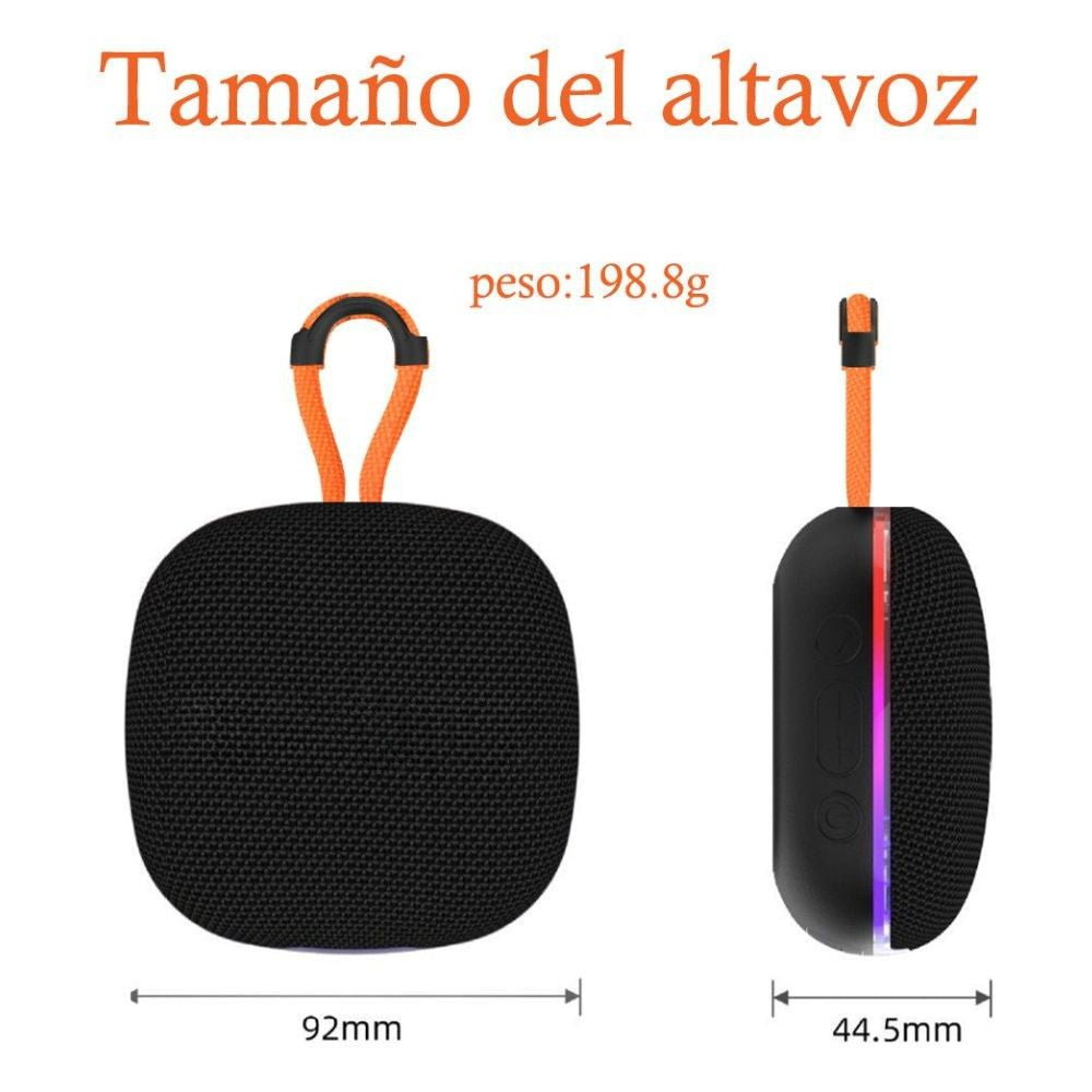Mini Bocina Nebro 10W 2X5W 1200mAh Bluetooth recargable, USB TWS WG-191 - Imagen 7