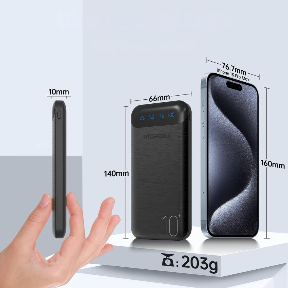 Power Bank Moreka K100 1000mAh 37Wh Puertos de Salida 3 (2 x USB + 1 x USB-C) - Imagen 12