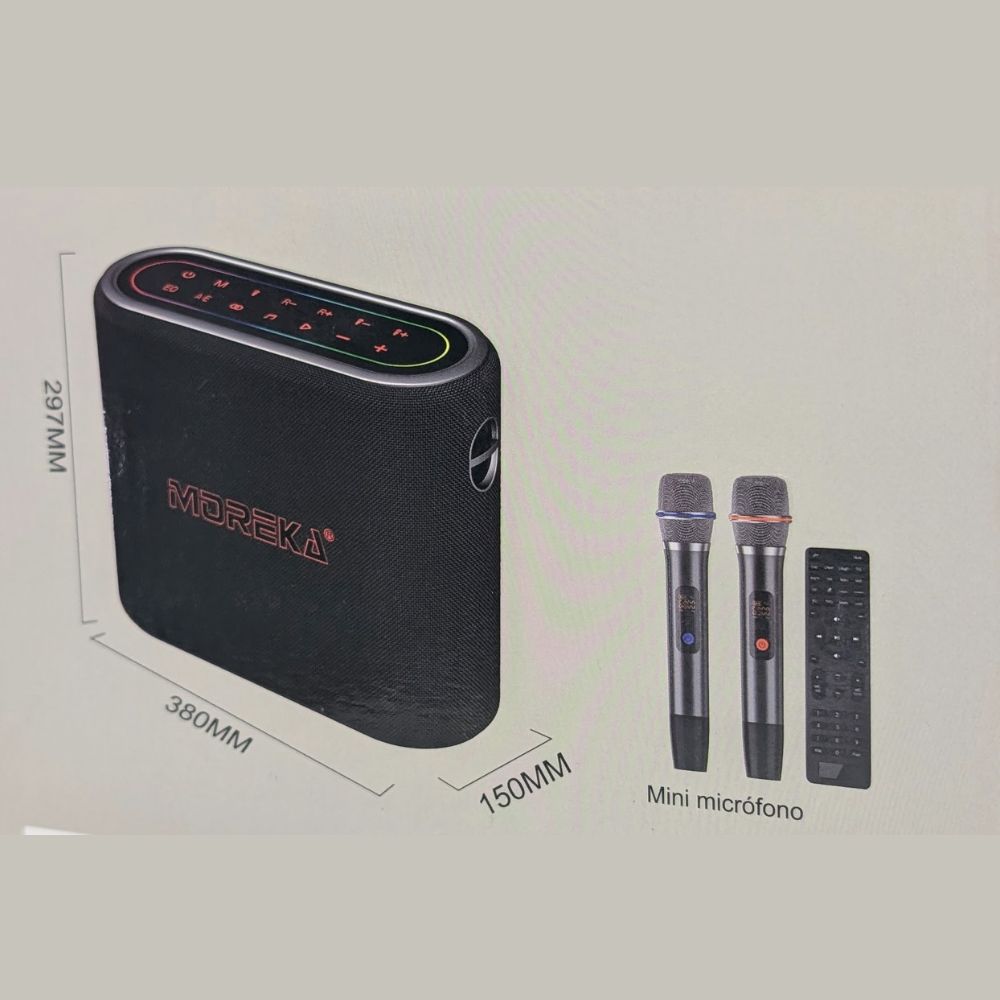 Bocina Karaoke Moreka A35 400W 30000mAh 10 hrs de bateria Bluetooth, Contra Agua IPX5 - Imagen 6