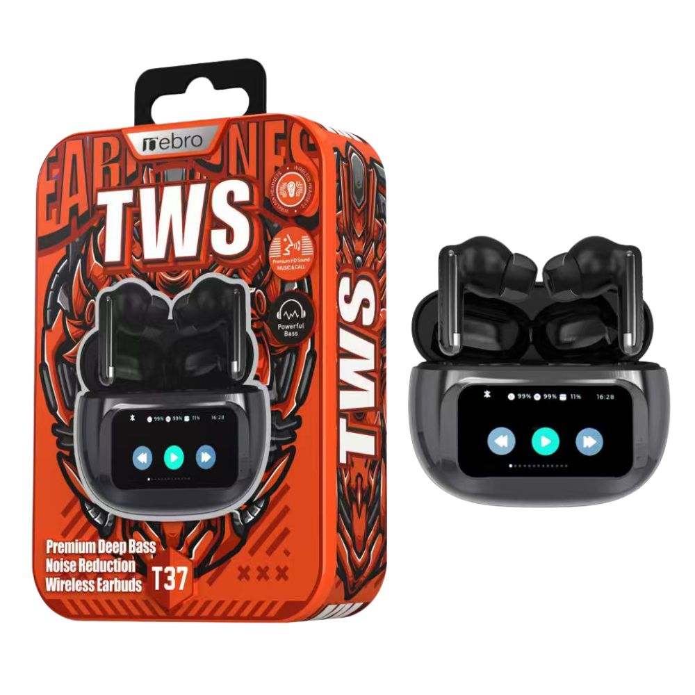Audífonos TWS Bluetooth 5.4 ANC + ENC 300mAh Deep Bass Nebro T37 - Imagen 1