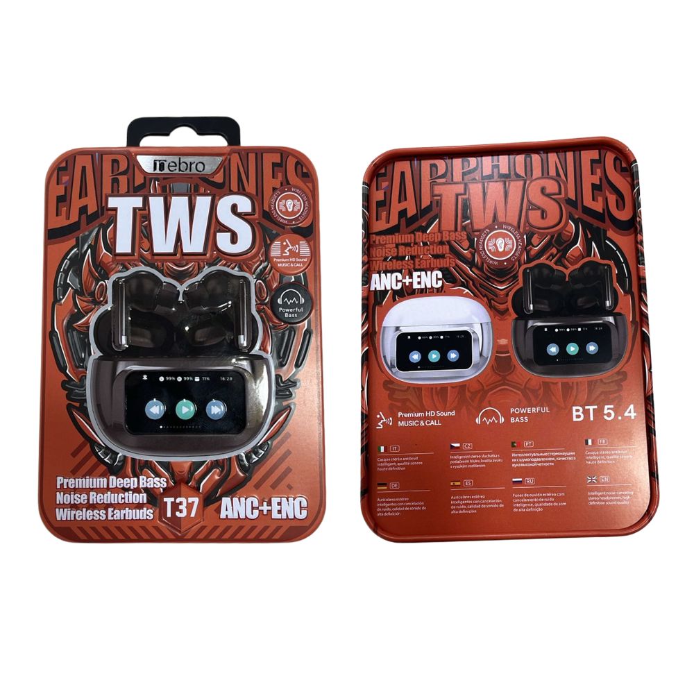 Audífonos TWS Bluetooth 5.4 ANC + ENC 300mAh Deep Bass Nebro T37 - Imagen 6
