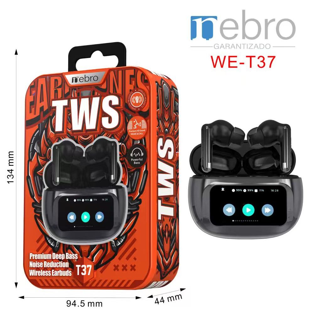 Audífonos TWS Bluetooth 5.4 ANC + ENC 300mAh Deep Bass Nebro T37 - Imagen 7