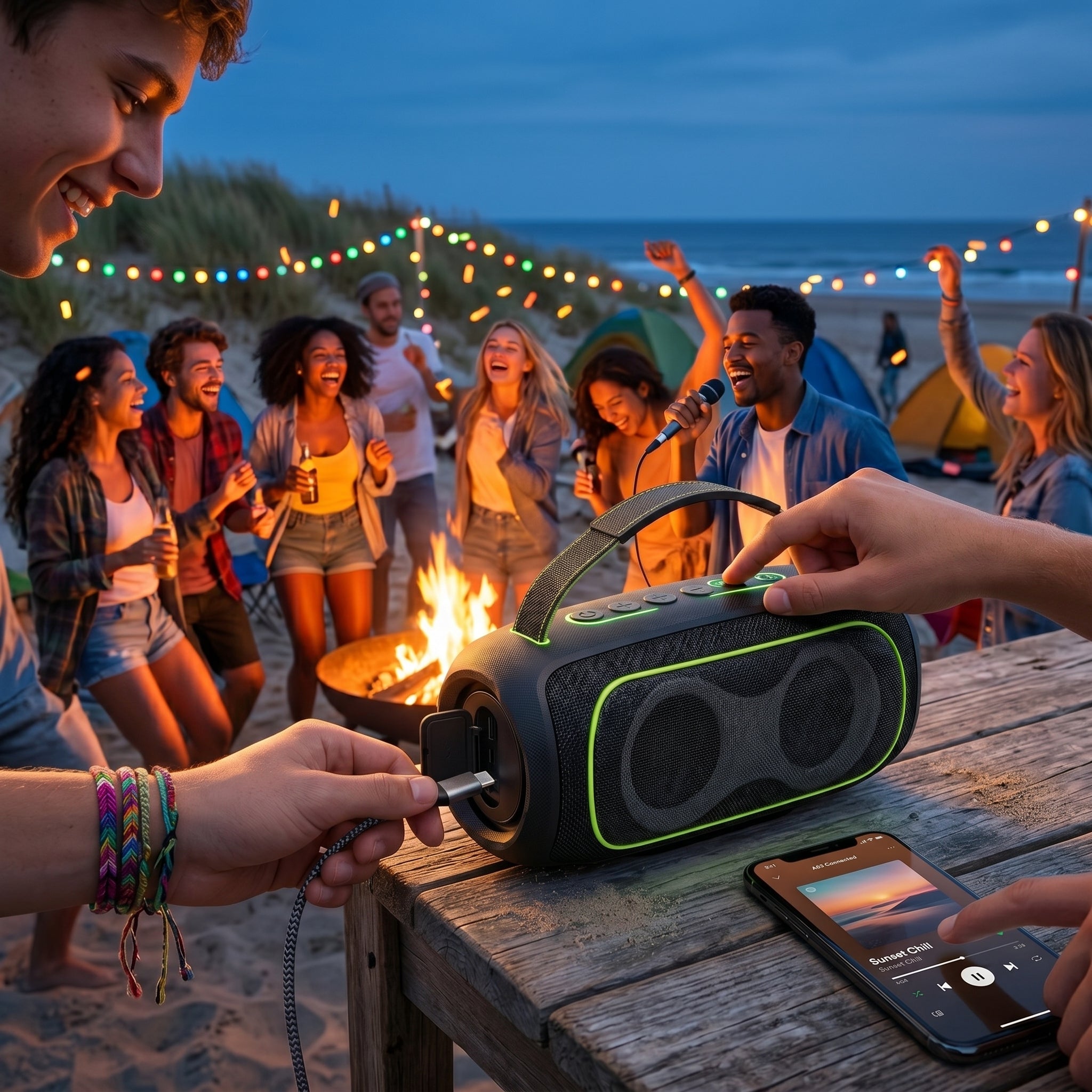 Altavoz portátil MÁSK A63 70W estéreo con - Imagen 3