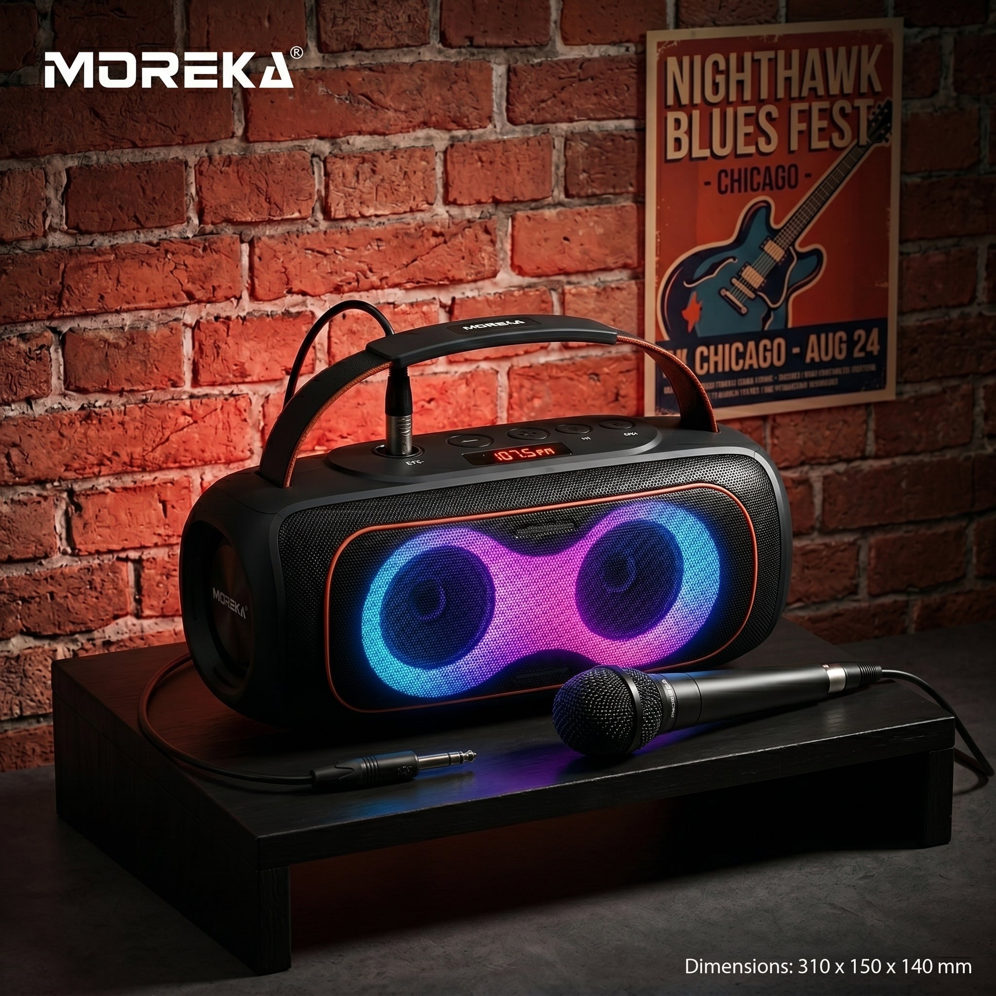 Altavoz portátil MÁSK A63 70W estéreo con - Imagen 7