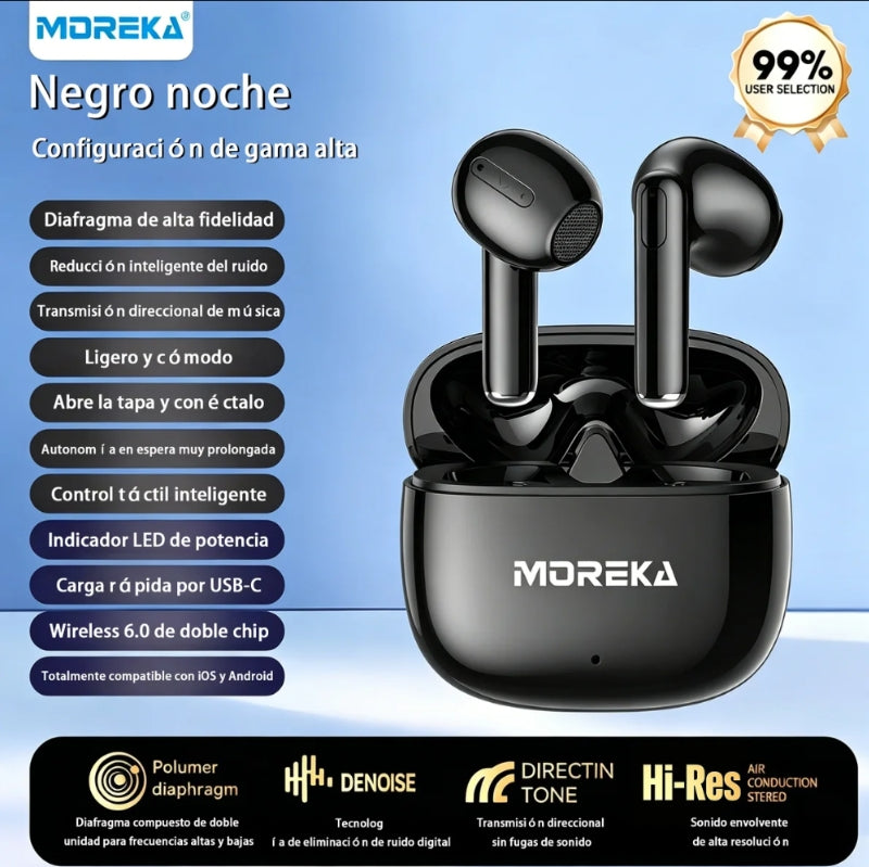 Audífono Inalámbrico Moreka E602 31h con — Bluetooth 5.3 TWS - Imagen 5