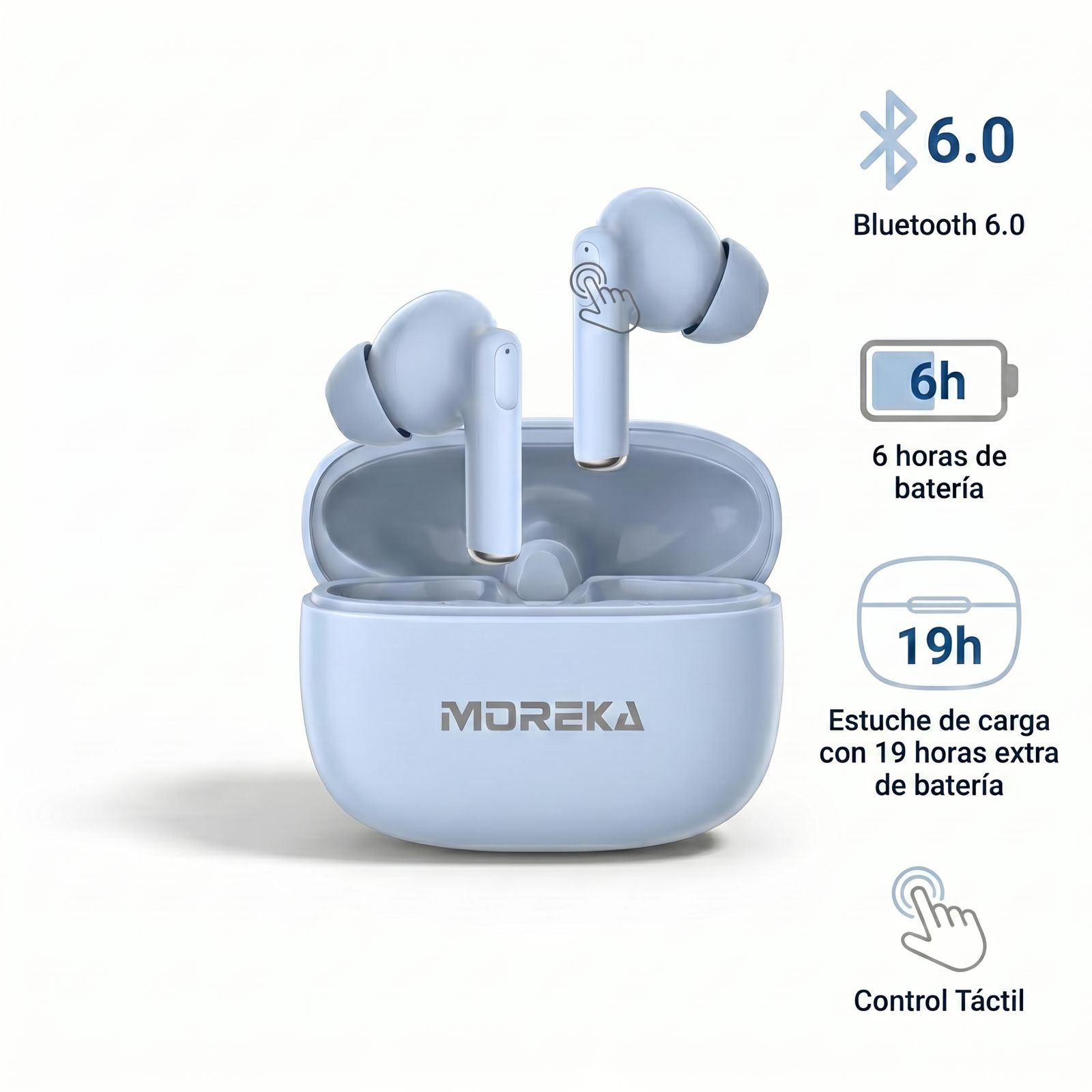 Audífonos Inalámbricos Moreka E603 con 25 — Bluetooth 5.3 TWS - Imagen 7
