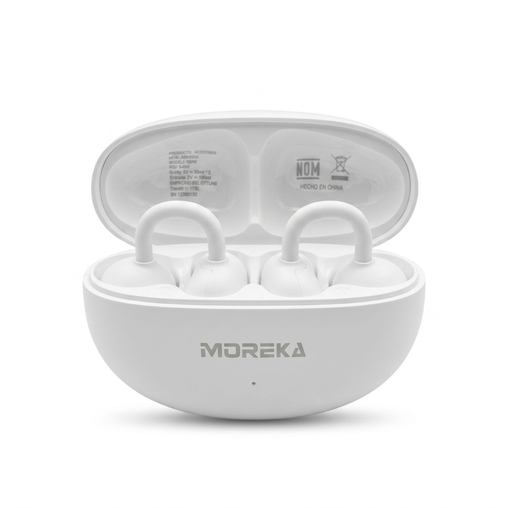 Audífonos Tipo Arete Moreka E604 Estilo y Libertad con Sonido de Alta Calidad — Bluetooth 5.3 TWS - Imagen 2