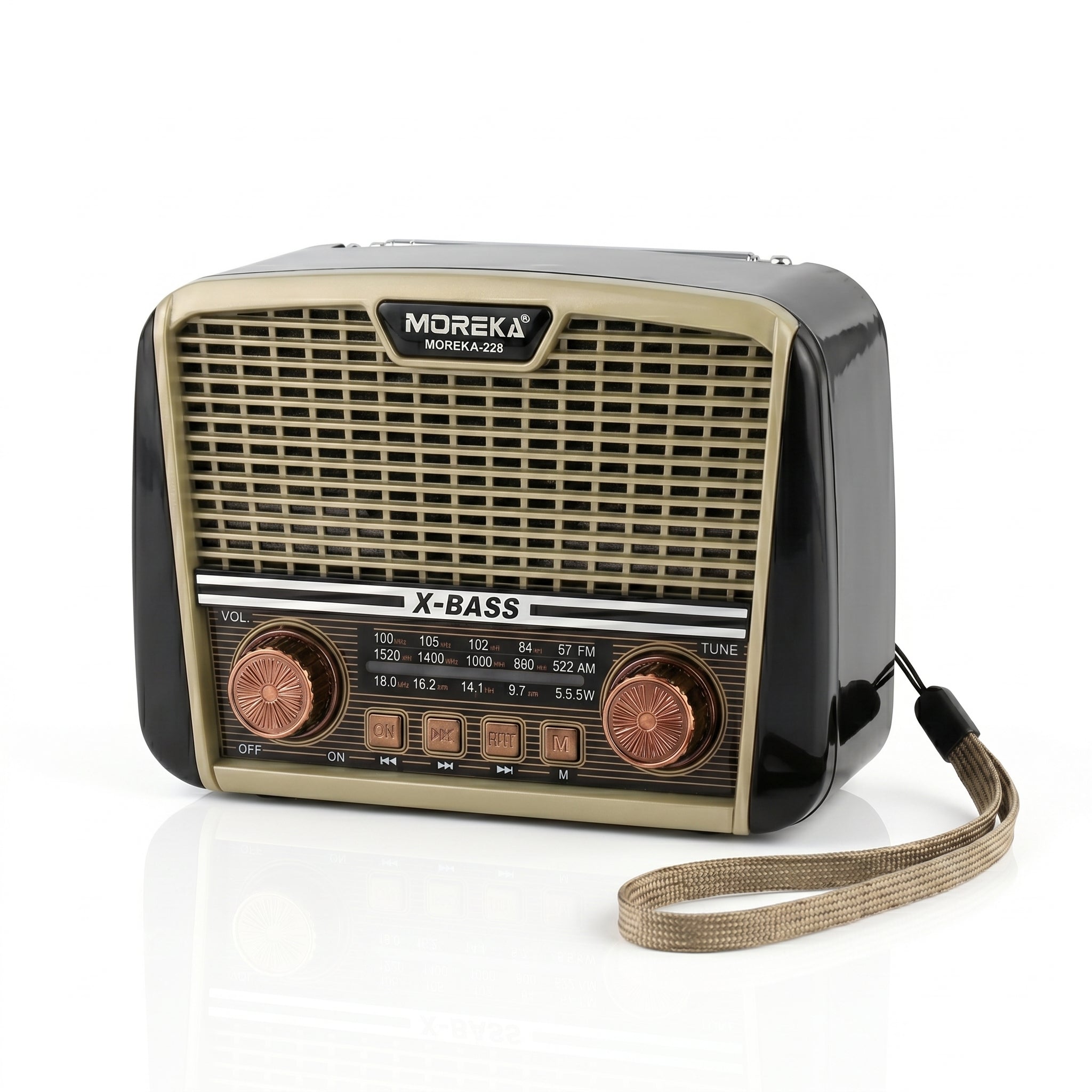 Receptor de 3 Bandas con Súper Bajos y Altavoz de 6W Radio Moreka-228 Potencia y Graves Profundos en un Solo Equipo - Imagen 3