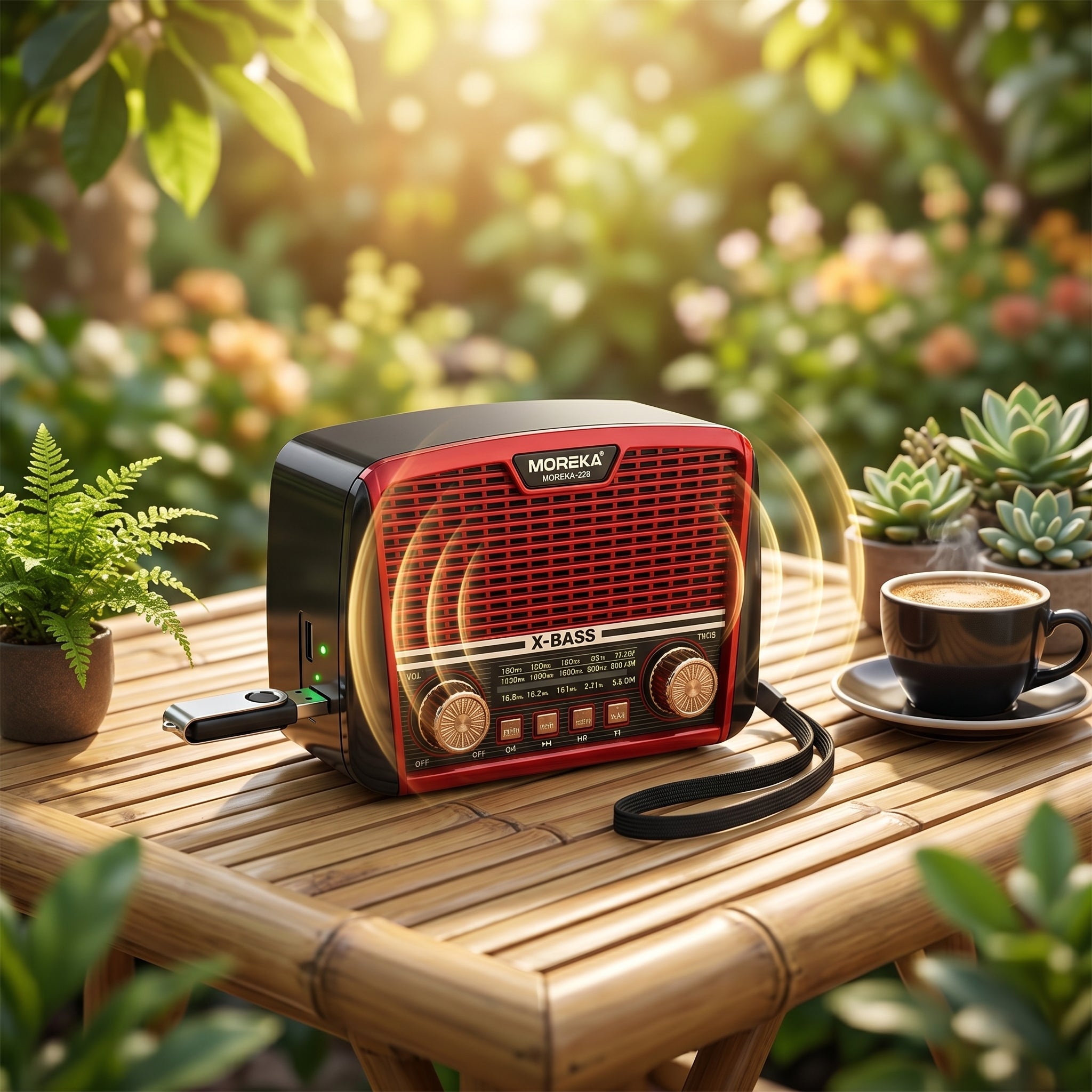 Receptor de 3 Bandas con Súper Bajos y Altavoz de 6W Radio Moreka-228 Potencia y Graves Profundos en un Solo Equipo - Imagen 5