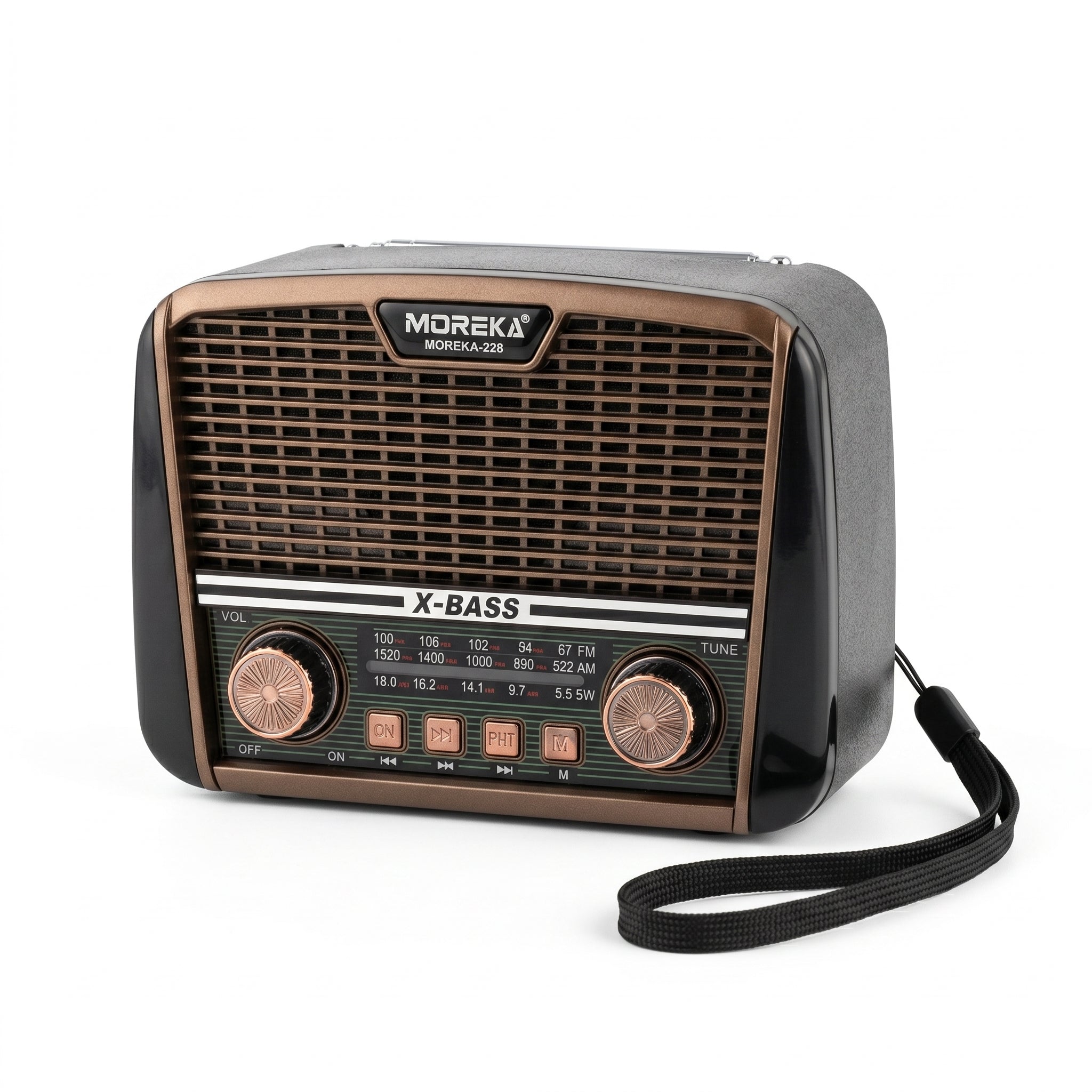 Receptor de 3 Bandas con Súper Bajos y Altavoz de 6W Radio Moreka-228 Potencia y Graves Profundos en un Solo Equipo - Imagen 9