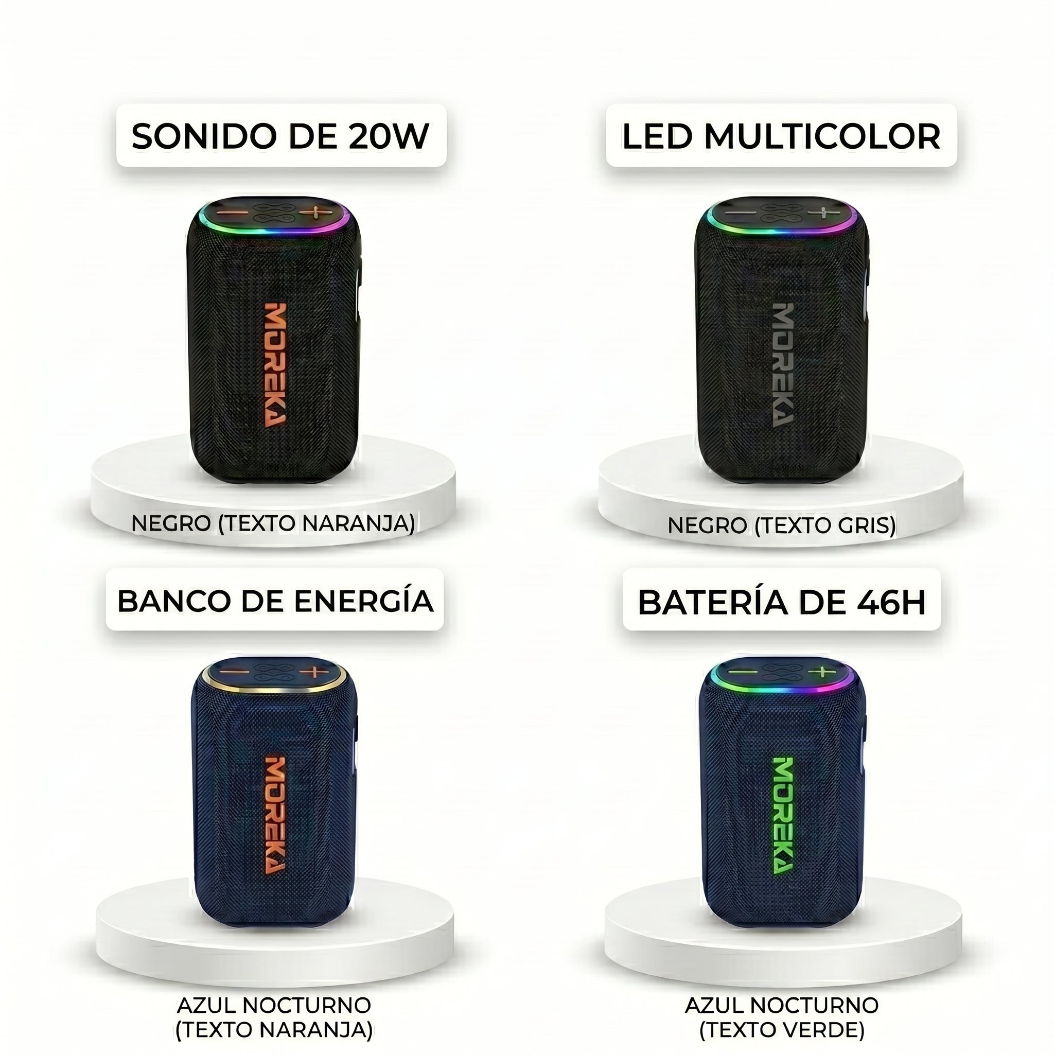 Altavoz Inalámbrico Moreka 442 20W con Batería — Bluetooth 5.0, 20W - Imagen 8
