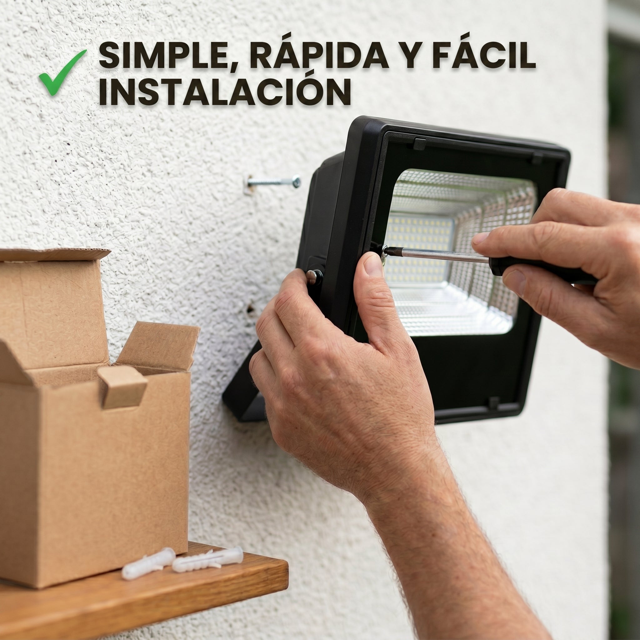 Lámpara Solar 100W MS-100W para Exterior Ilumina Toda la Noche sin Cableado Control Remoto IP66 Resistente a Lluvia y Polvo Ahorro Energético para Jardín o Garaje - Imagen 4