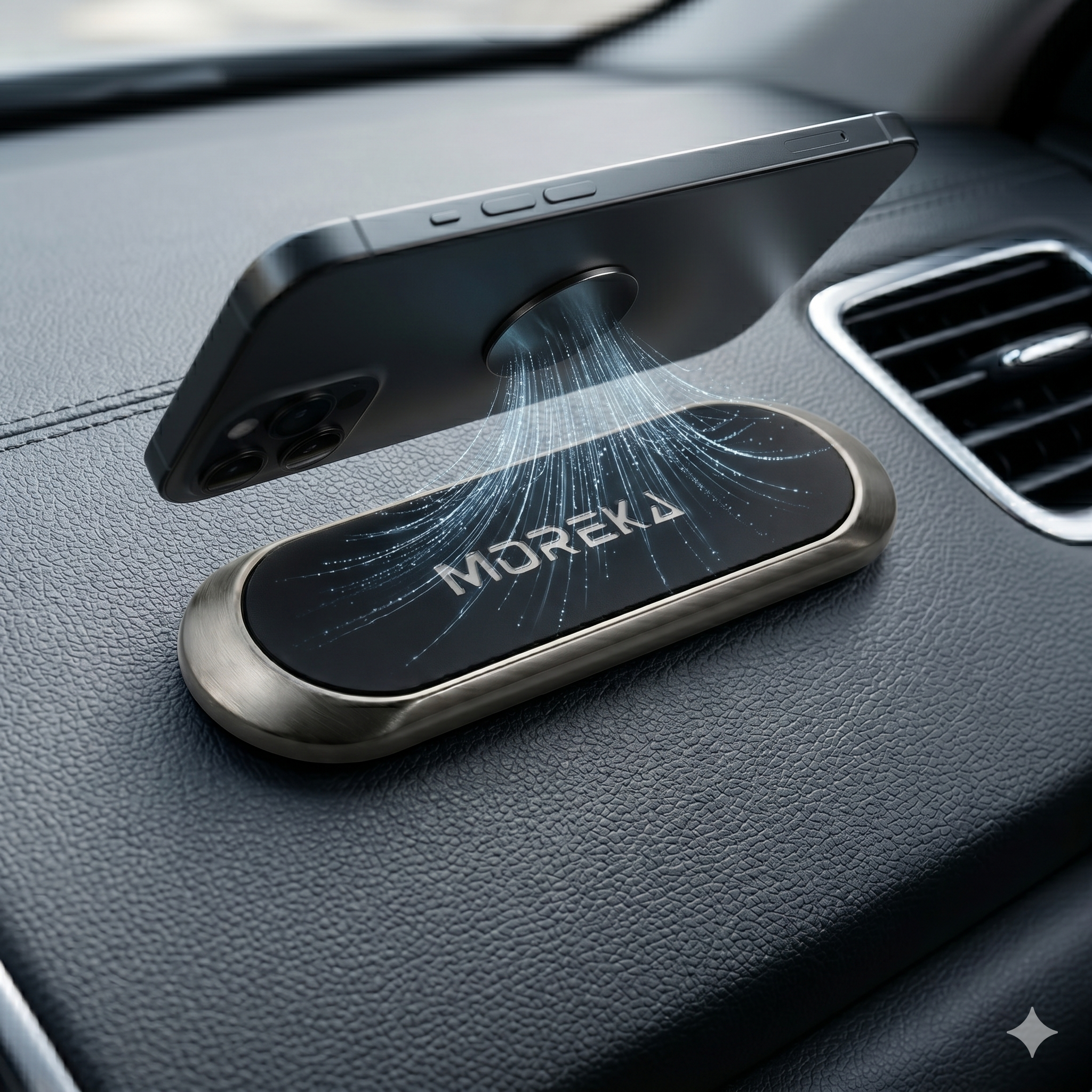 Soporte Magnético para Auto Moreka ZJ-017 Sujeción Fuerte y Compacta para Celular en Coche - Imagen 3