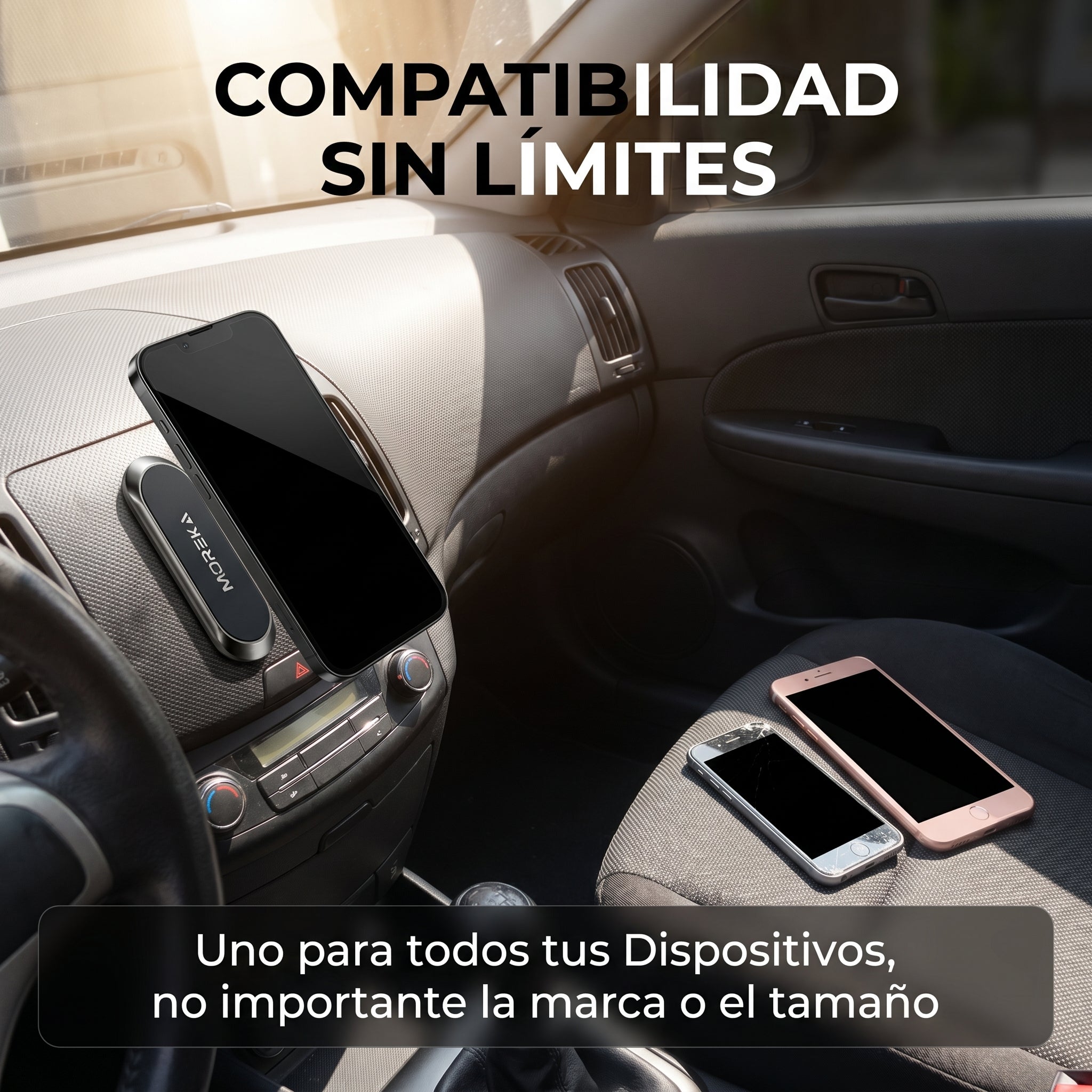 Soporte Magnético para Auto Moreka ZJ-017 Sujeción Fuerte y Compacta para Celular en Coche - Imagen 4