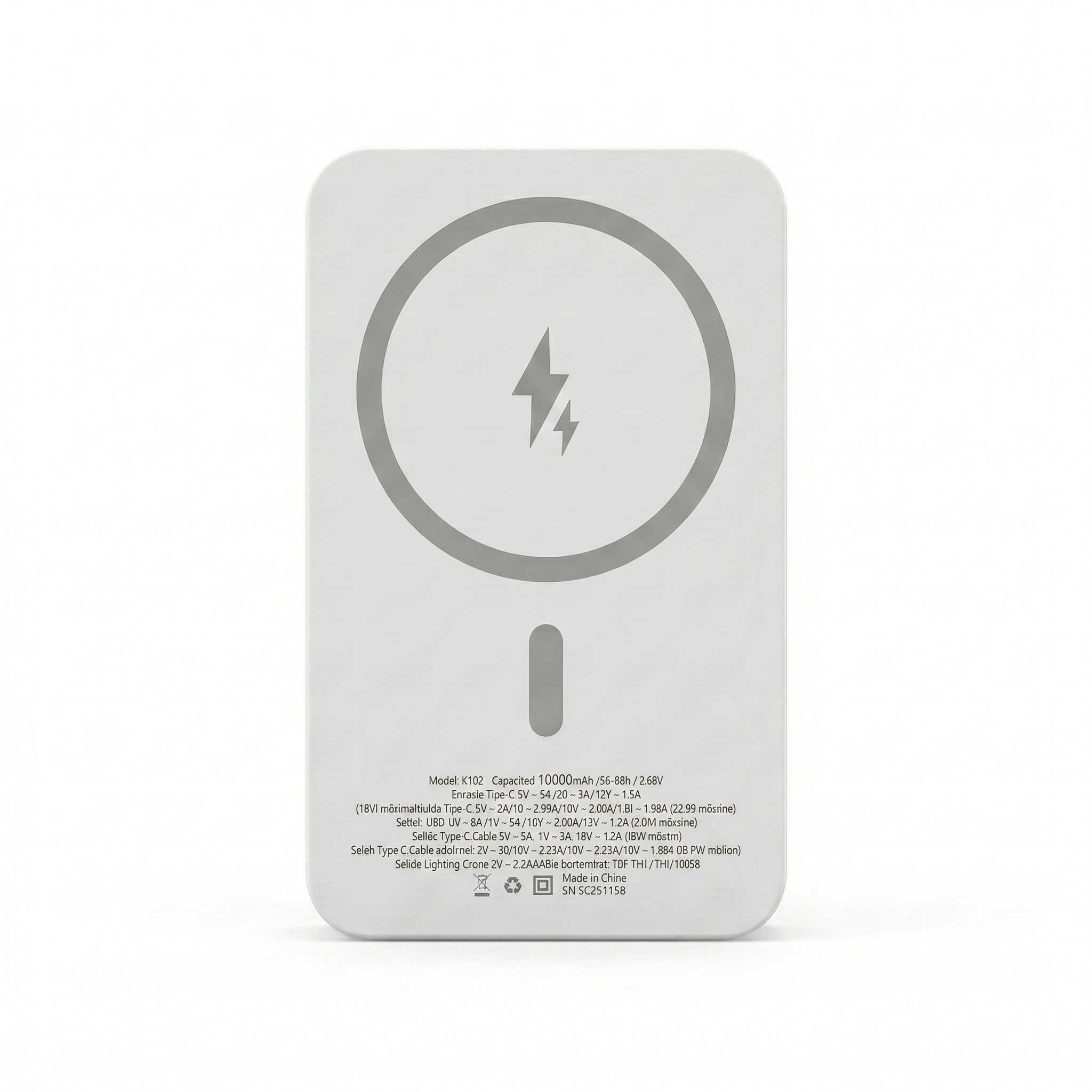 Power Bank Magnético Moreka K112 10000mAh 22.5W con Cable Lightning y Tipo-C Integrados Carga Inalámbrica 15W, Modo Baja Corriente - Imagen 7