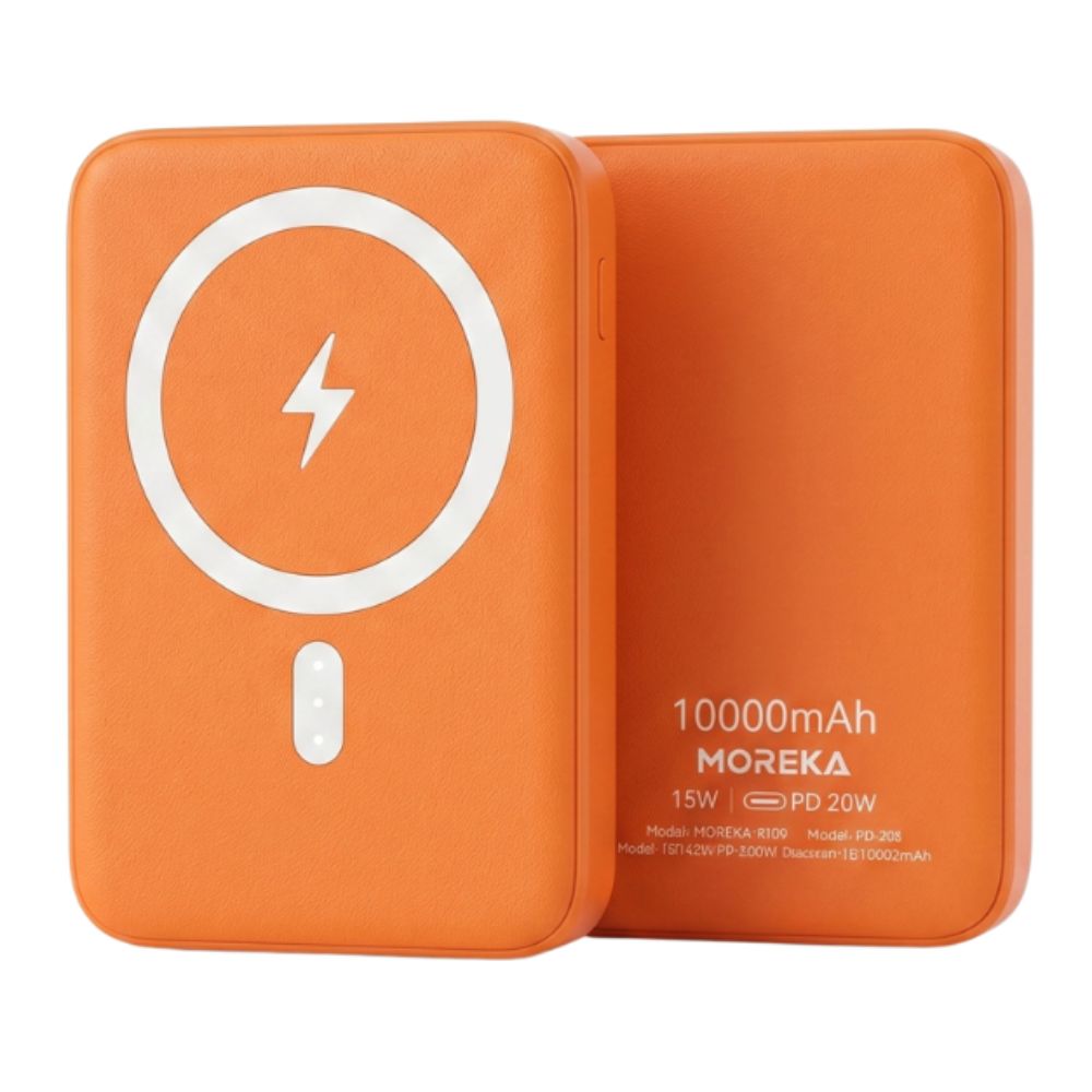 Power Bank Magnético Moreka K109 10000mAh con Carga Rápida Inalámbrica 15W y PD 20W - Imagen 1