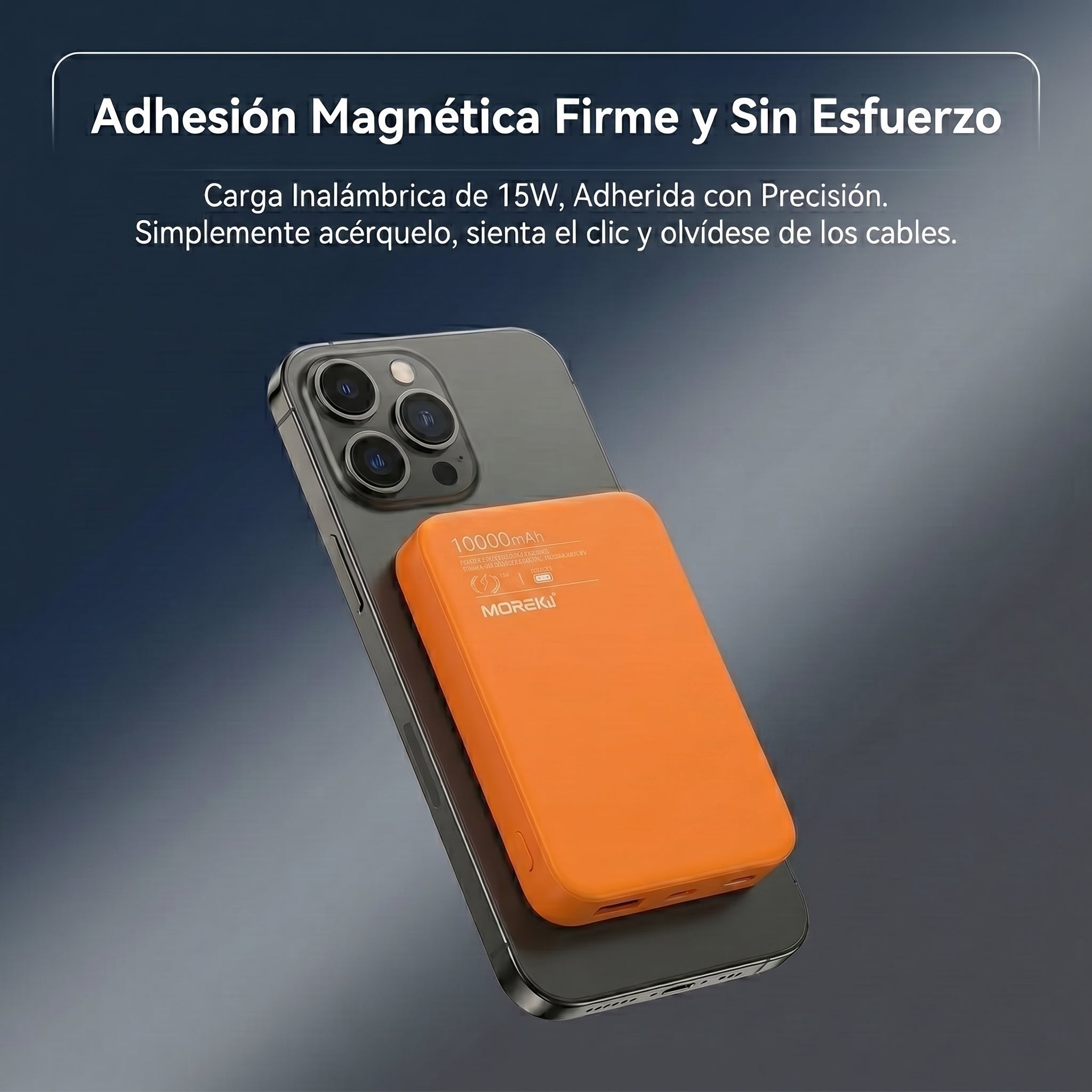 Power Bank Magnético Moreka K109 10000mAh con Carga Rápida Inalámbrica 15W y PD 20W - Imagen 8