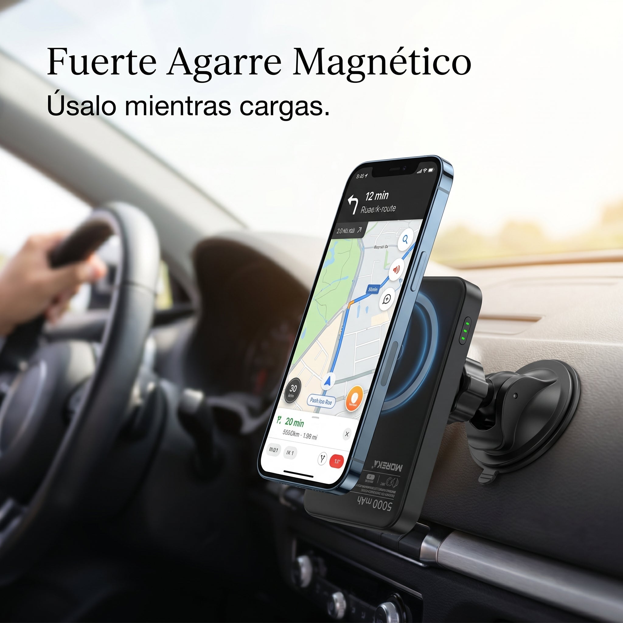 Power Bank Moreka K108 Magnético 5000mAh con Carga Rápida PD 20W e Inalámbrica 15W Cargador Portátil Compatible con MagSafe Mini Batería Externa para Viaje en Avión - Imagen 5