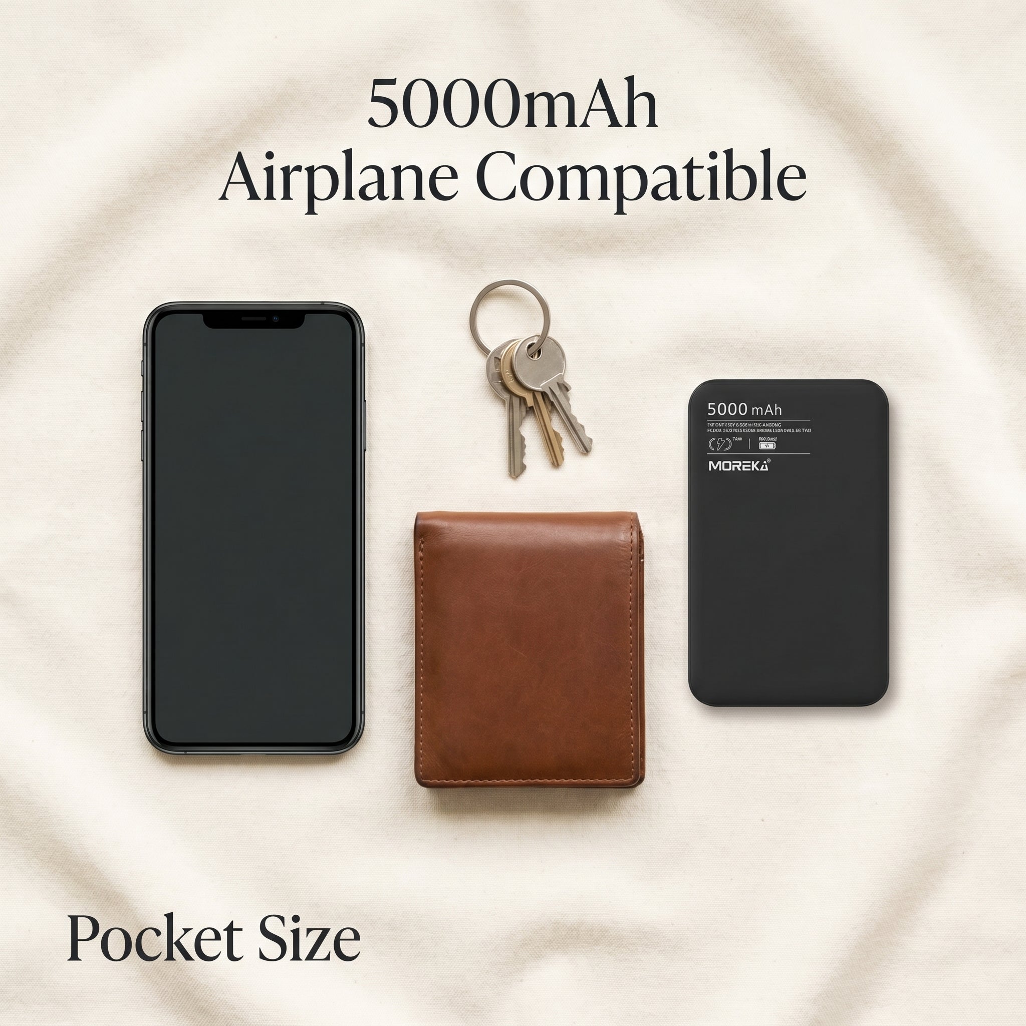 Power Bank Moreka K108 Magnético 5000mAh con Carga Rápida PD 20W e Inalámbrica 15W Cargador Portátil Compatible con MagSafe Mini Batería Externa para Viaje en Avión - Imagen 6