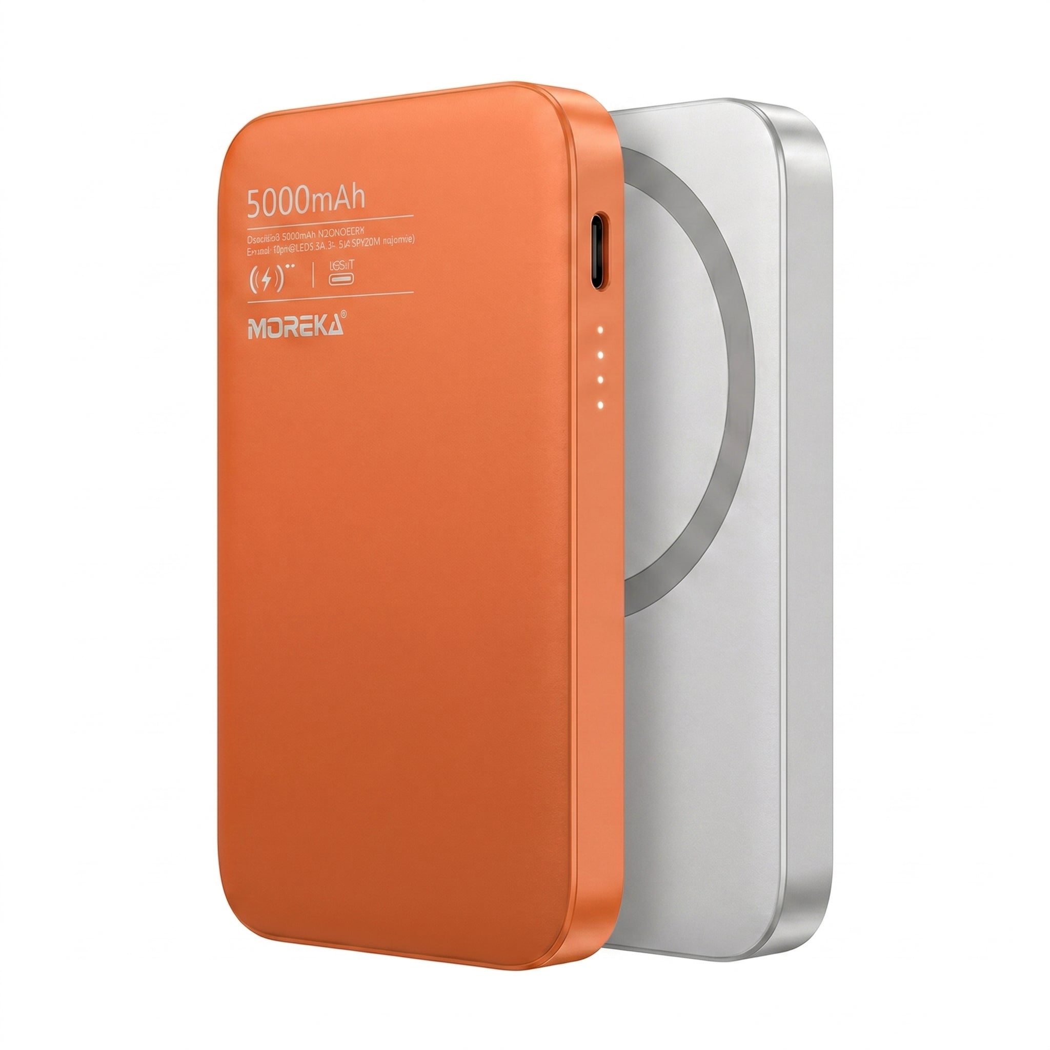 Power Bank Moreka K108 Magnético 5000mAh con Carga Rápida PD 20W e Inalámbrica 15W Cargador Portátil Compatible con MagSafe Mini Batería Externa para Viaje en Avión - Imagen 8